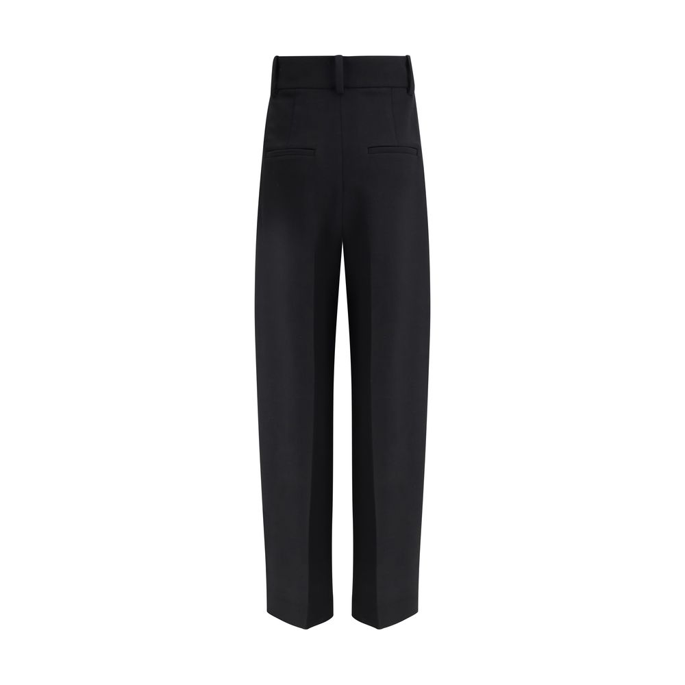 Black Viscose Casual Pants - ventzia