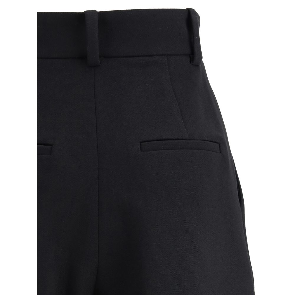 Black Viscose Casual Pants - ventzia