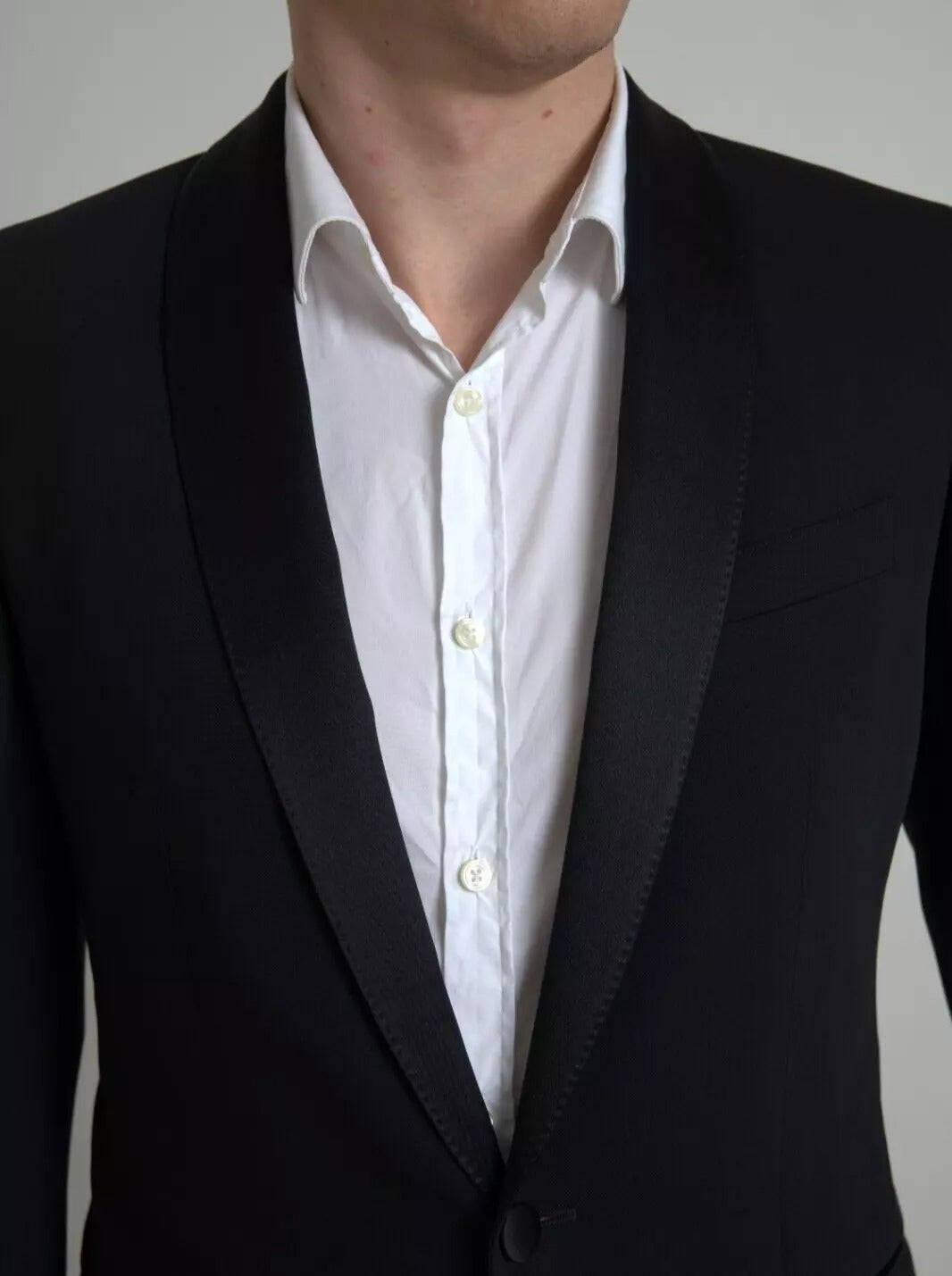 Black Wool Single Breasted MARTINI Blazerclothing - ventzia