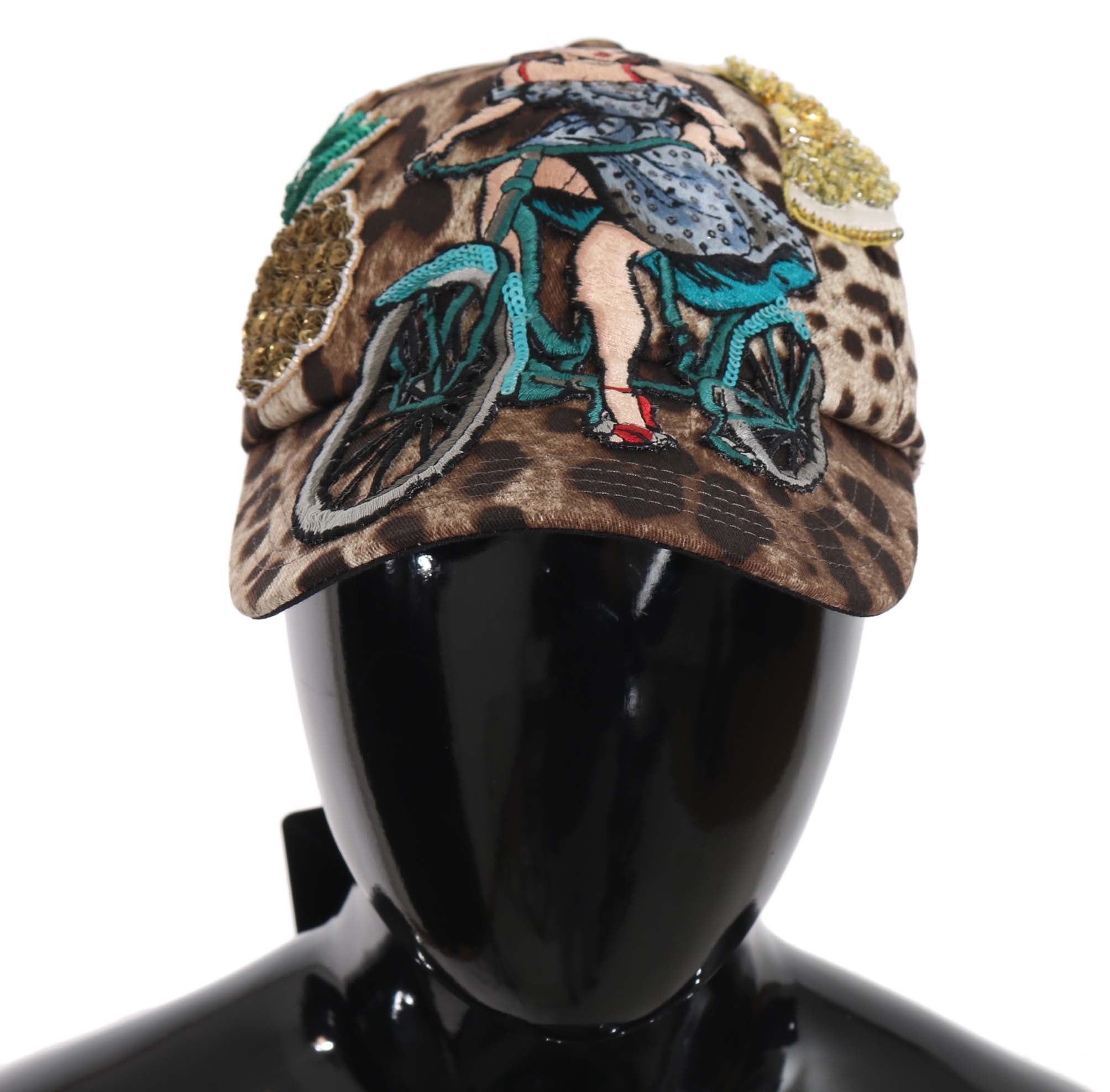Elegant Sequined Leopard Baseball Cap - ventzia
