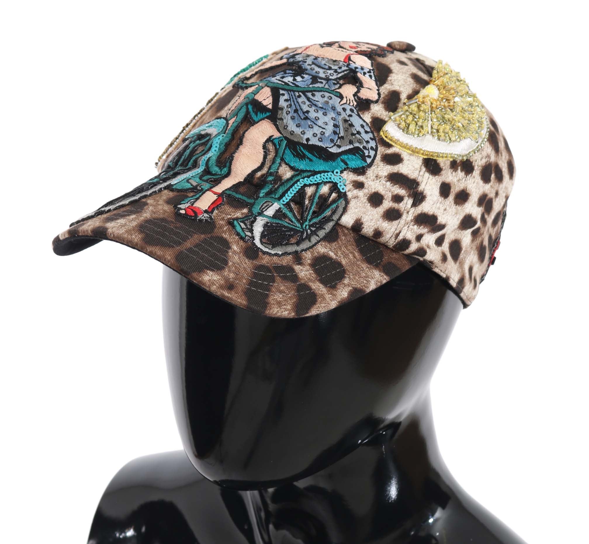 Elegant Sequined Leopard Baseball Cap - ventzia