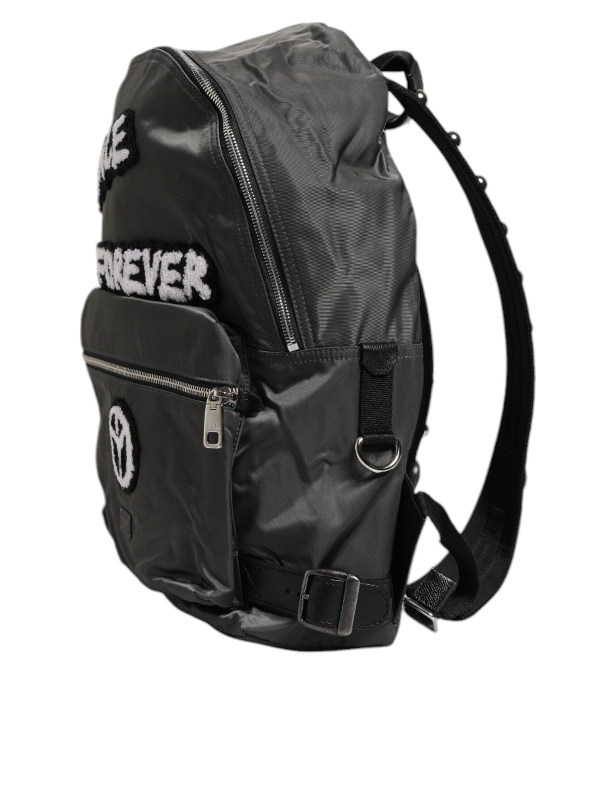 Gray Nylon Prince Forever School Travel Backpack Bag - ventzia