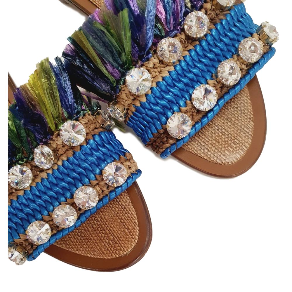 Multicolor Lambskin Women Sandal - ventzia