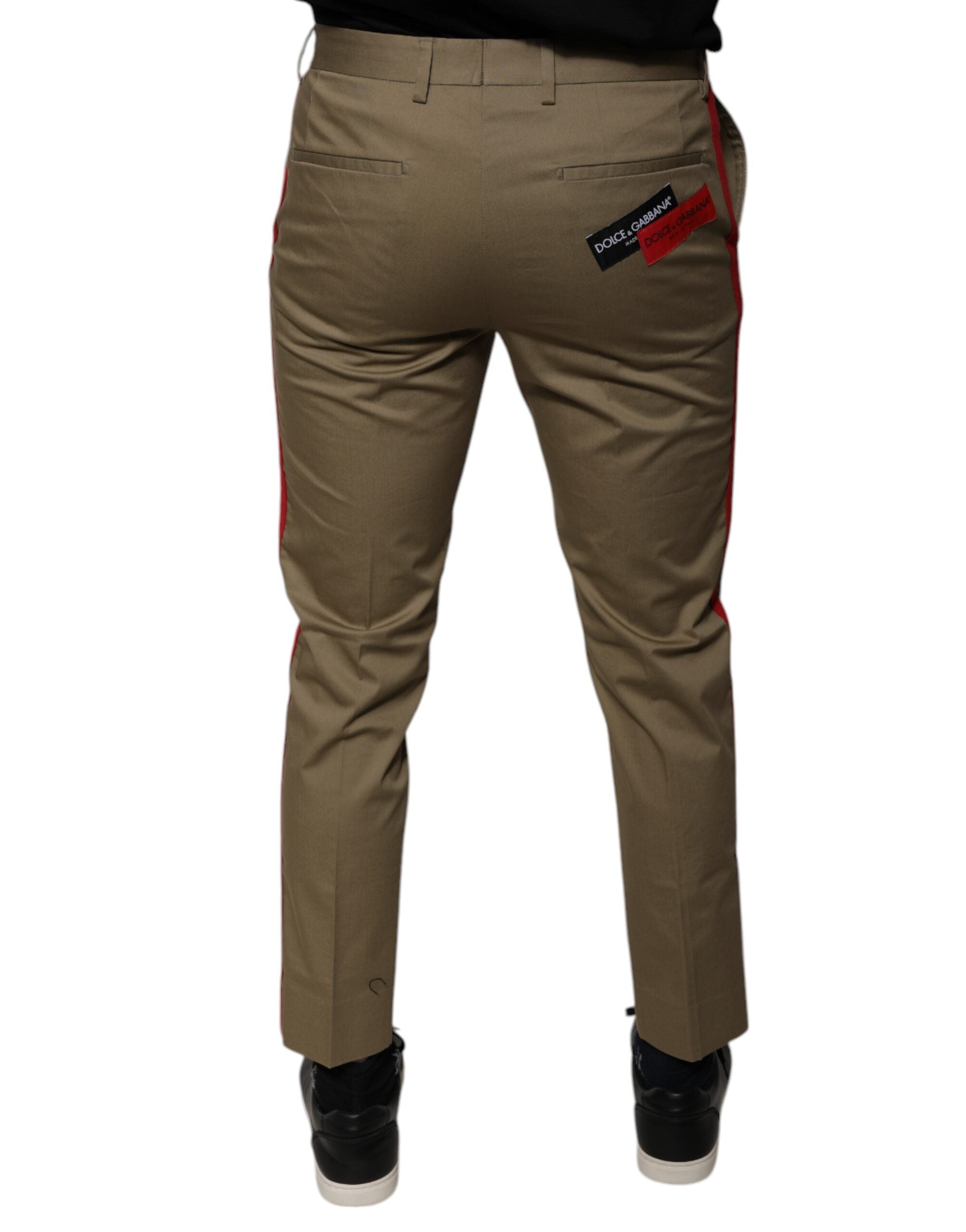 Brown Logo Men Casual Tapered Pants - ventzia