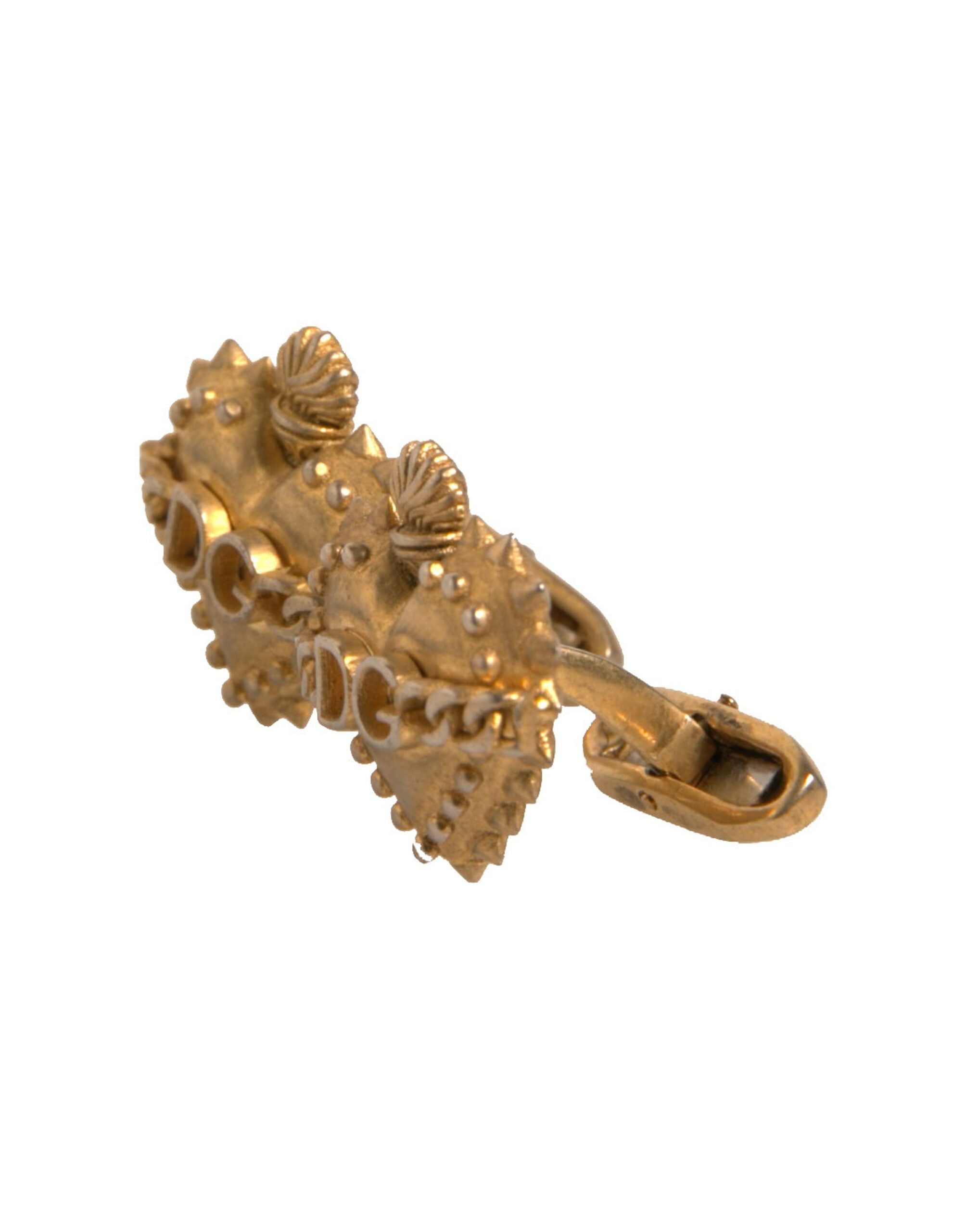 Gold 925 Sterling Silver DG Heart Cufflink - ventzia
