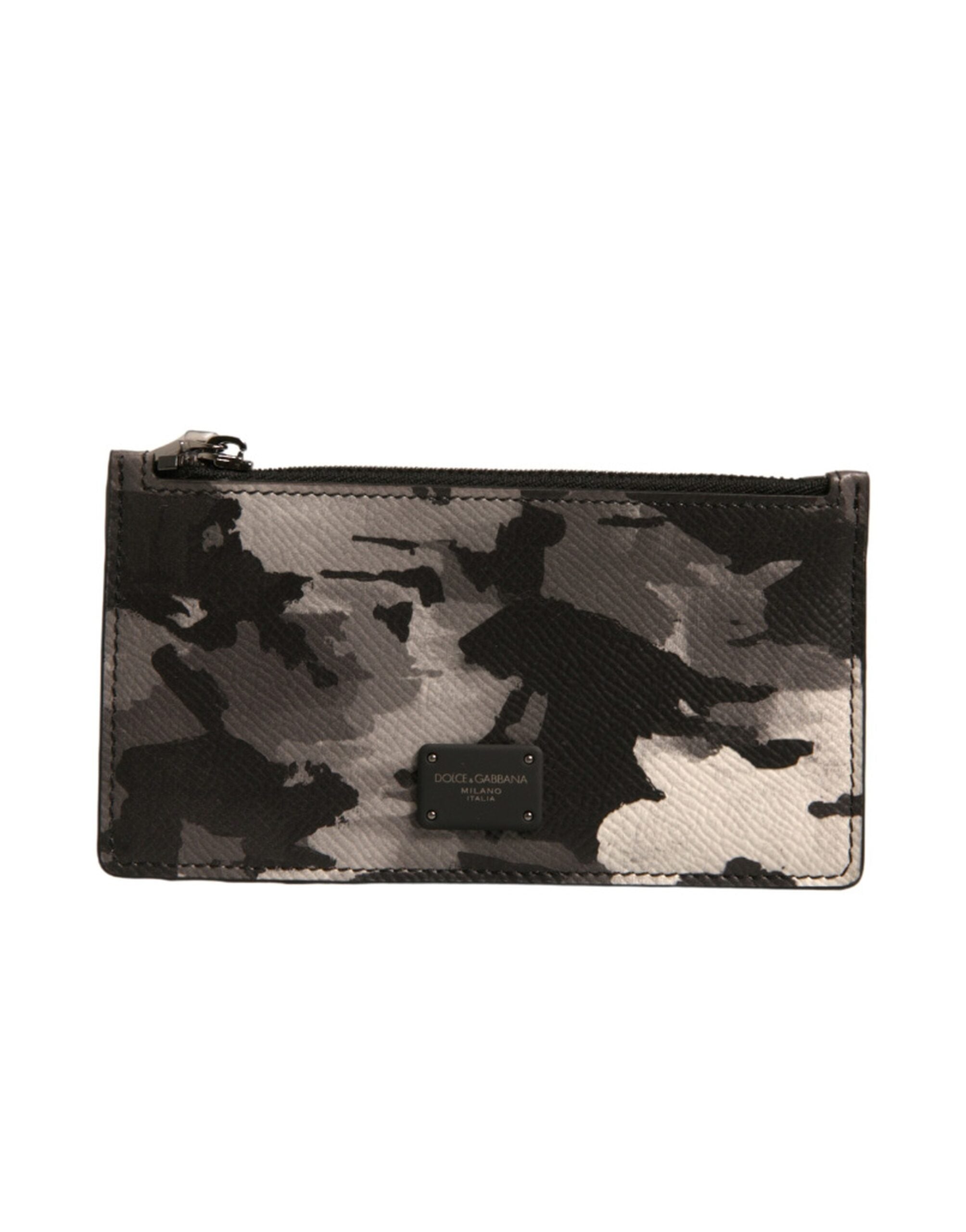 Multicolor Camouflage Logo Plaque Coin Purse Wallet - ventzia