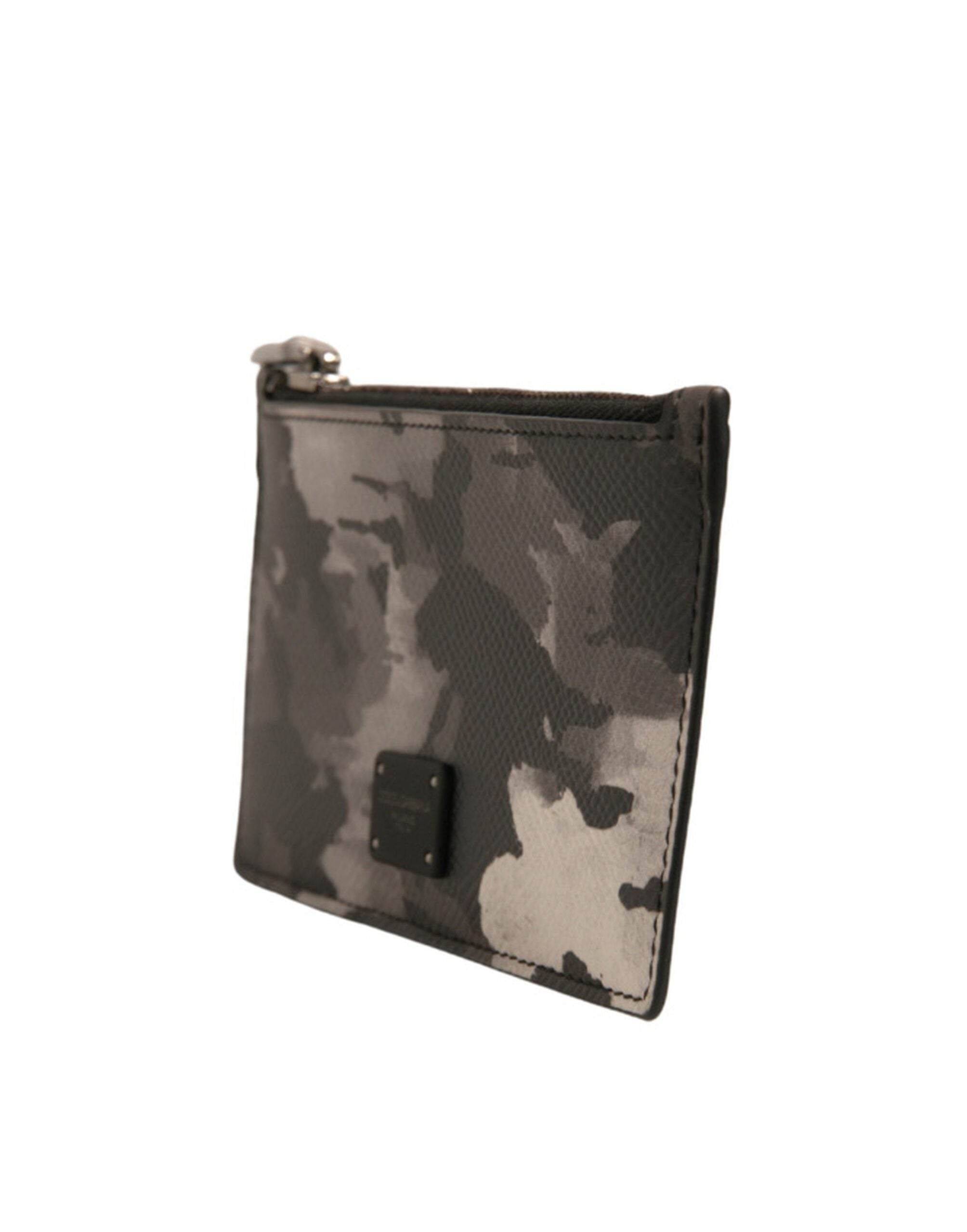 Multicolor Camouflage Logo Plaque Coin Purse Wallet - ventzia