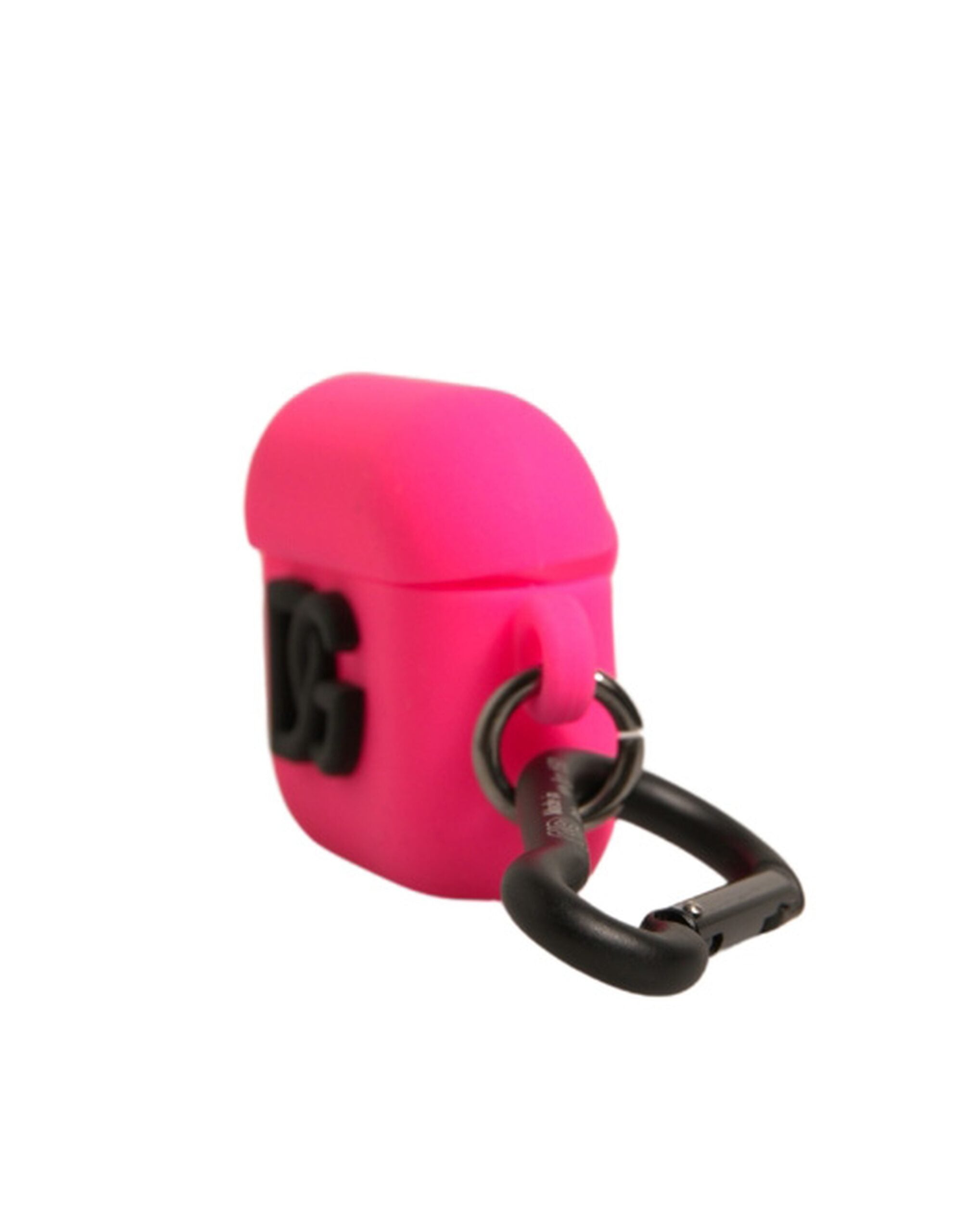 Pink Silicone Rubber Logo Embossed Airpods Case - ventzia