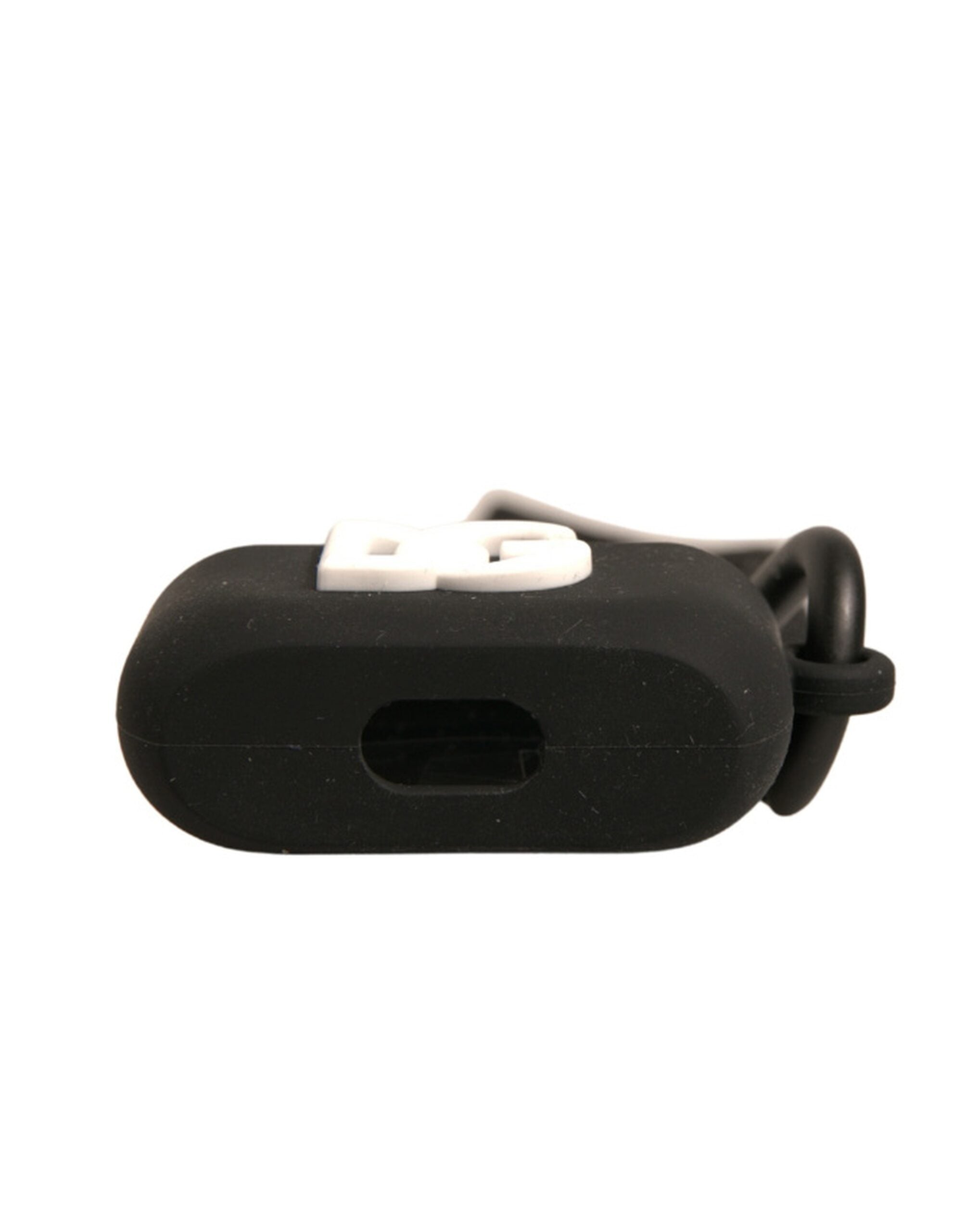 Black Silicone Rubber Logo Embossed Airpods Case - ventzia