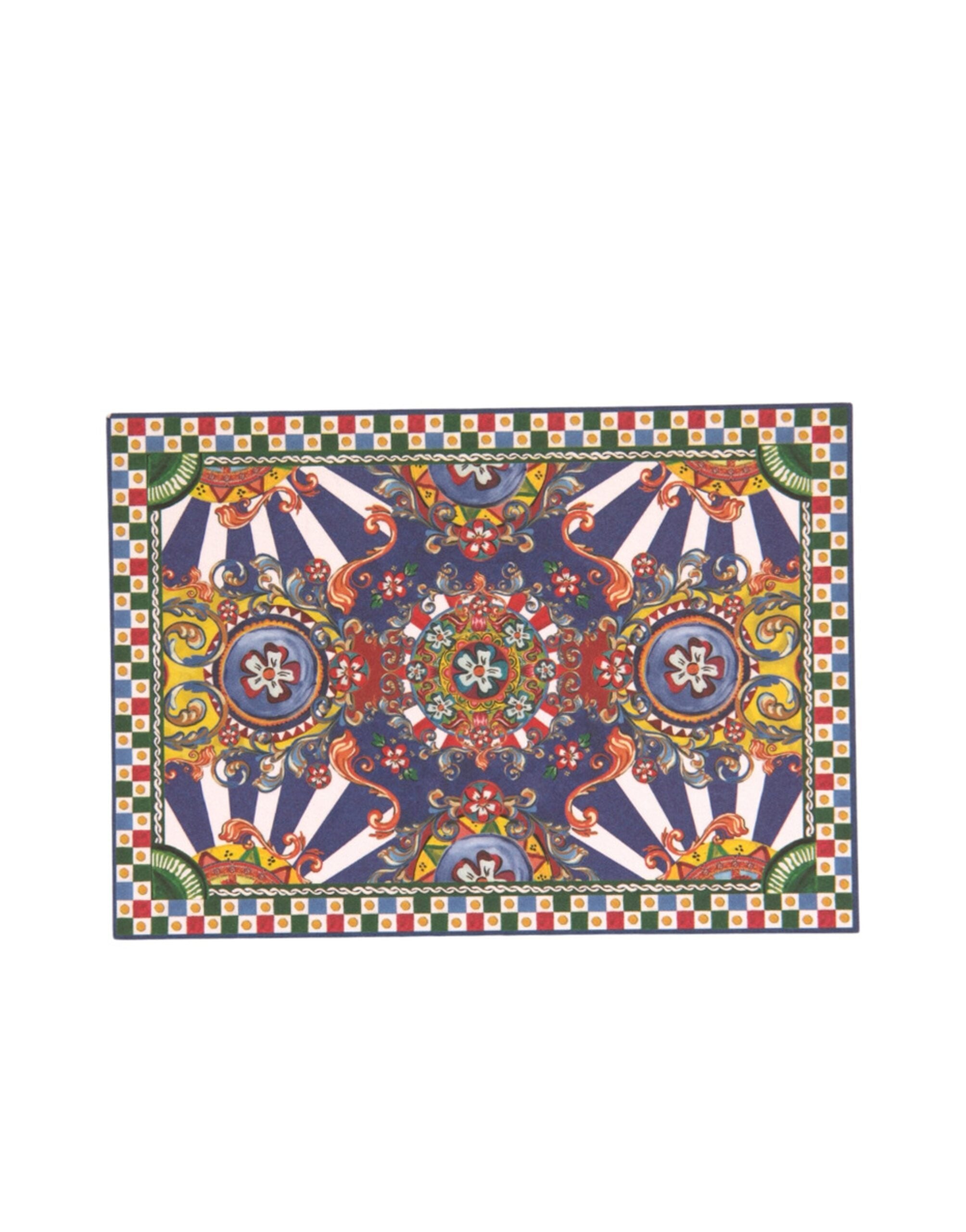 Multicolor Carretto Siciliano Envelope Post Card Holder - ventzia