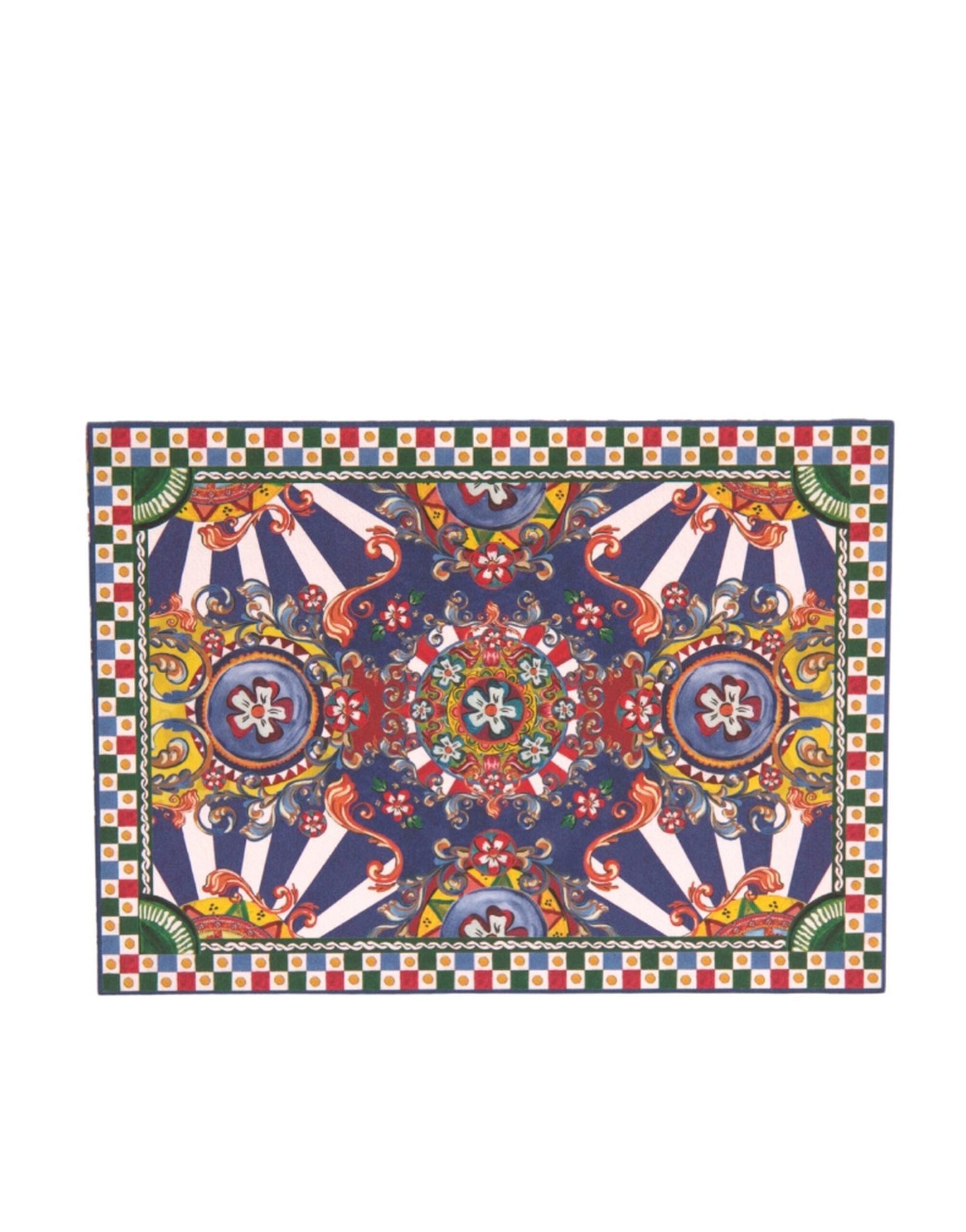 Multicolor Carretto Siciliano Envelope Post Card Holder - ventzia