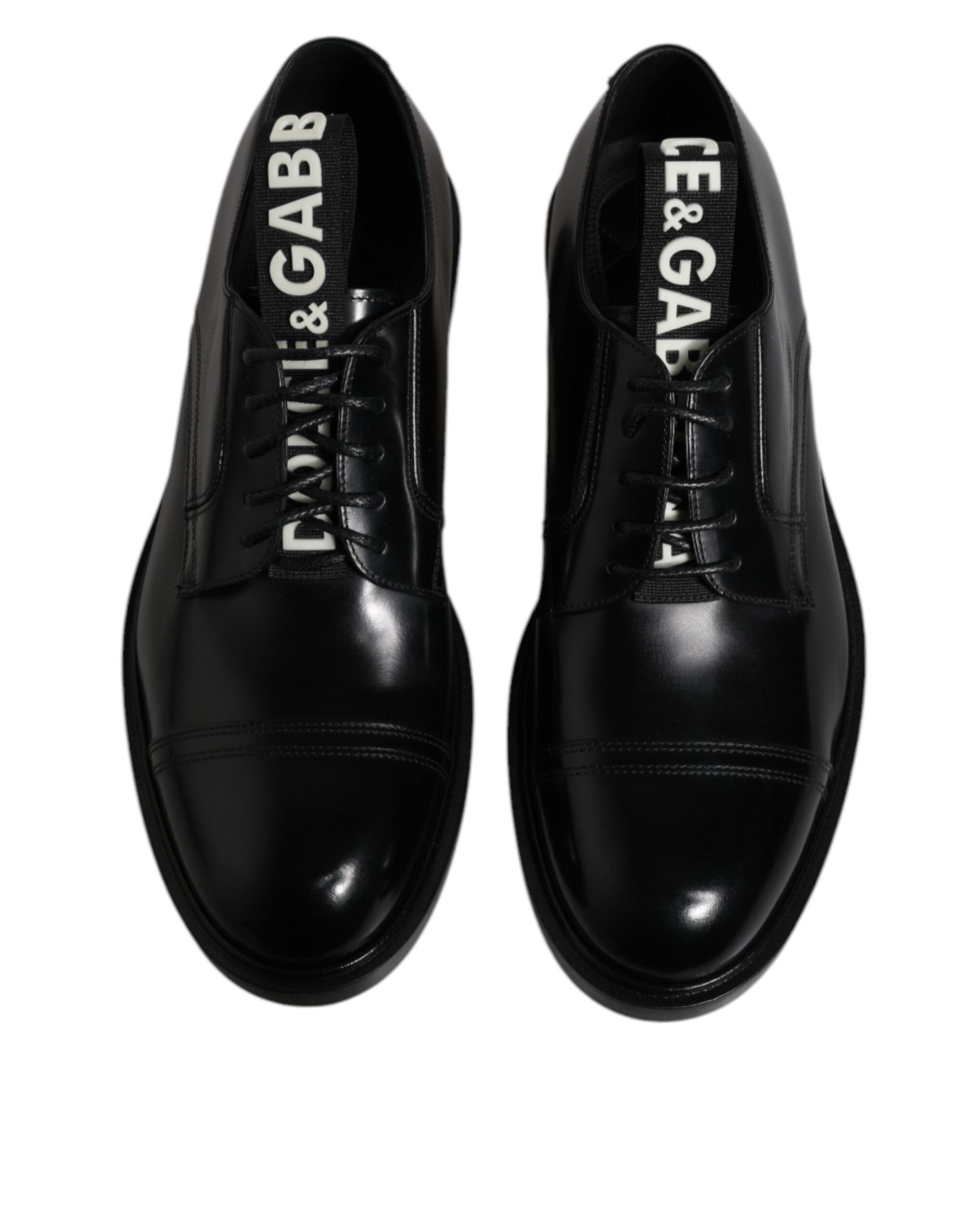 Black Patent Leather Derby Lace Up Formal Dress Shoes - ventzia