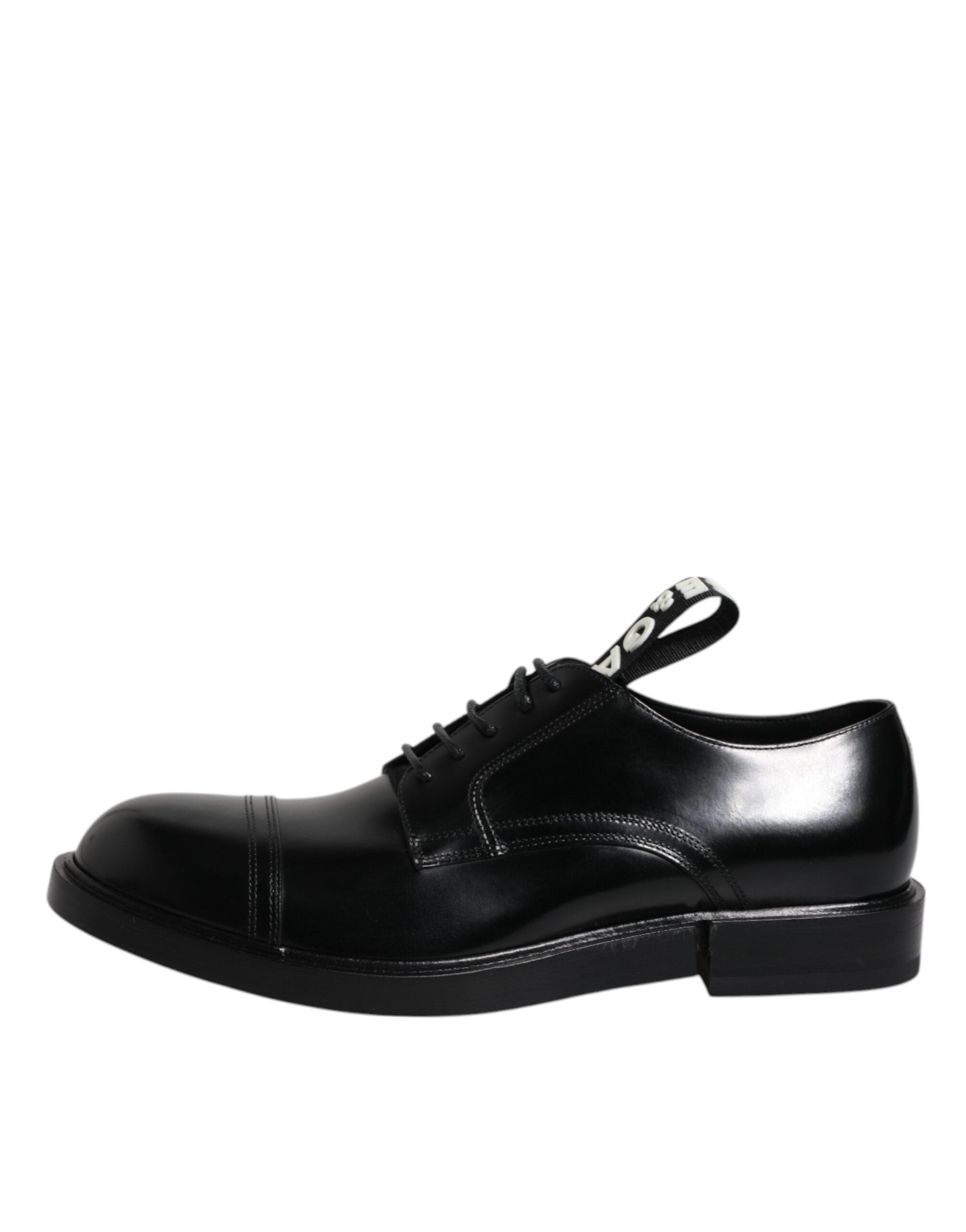 Black Patent Leather Derby Lace Up Formal Dress Shoes - ventzia