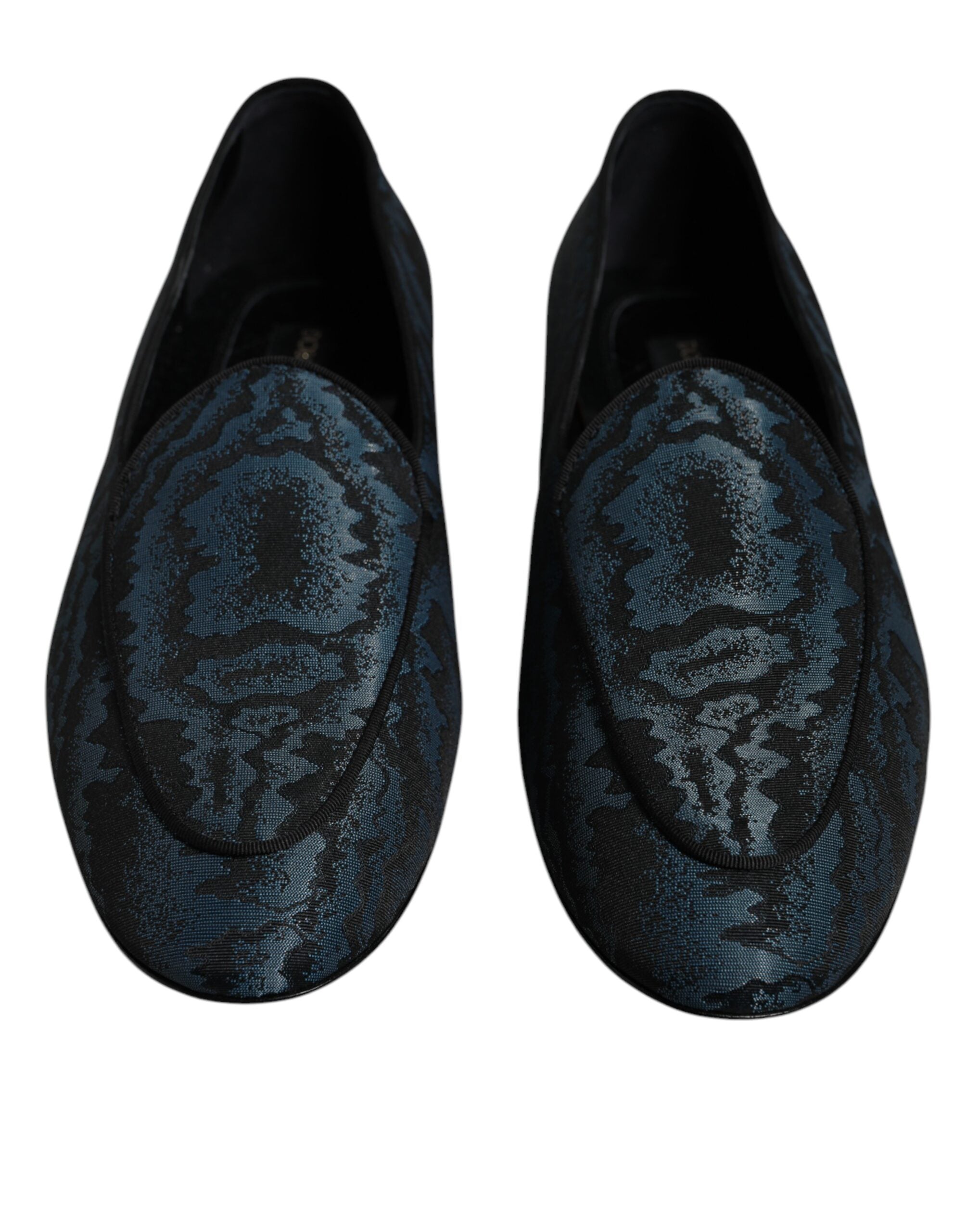 Blue Black Flats Men Loafers Dress Shoes - ventzia