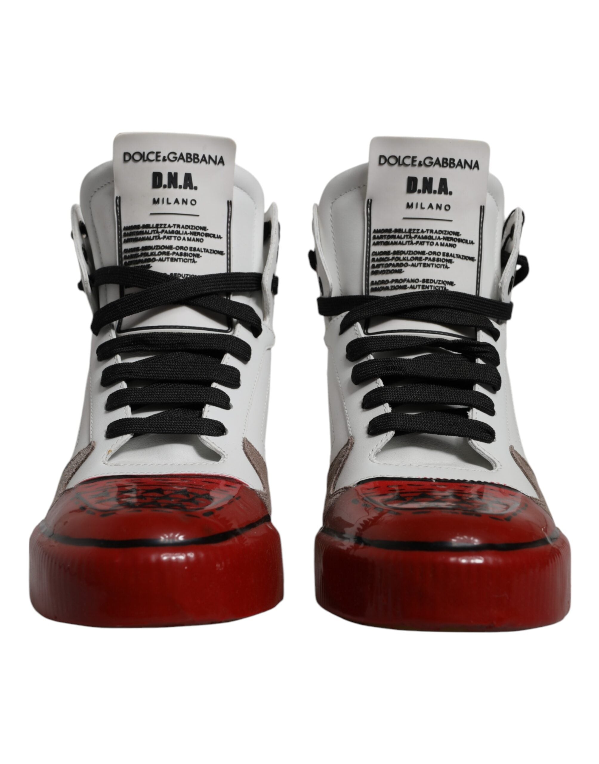 Multicolor Leather High Top Sneakers Shoes - ventzia