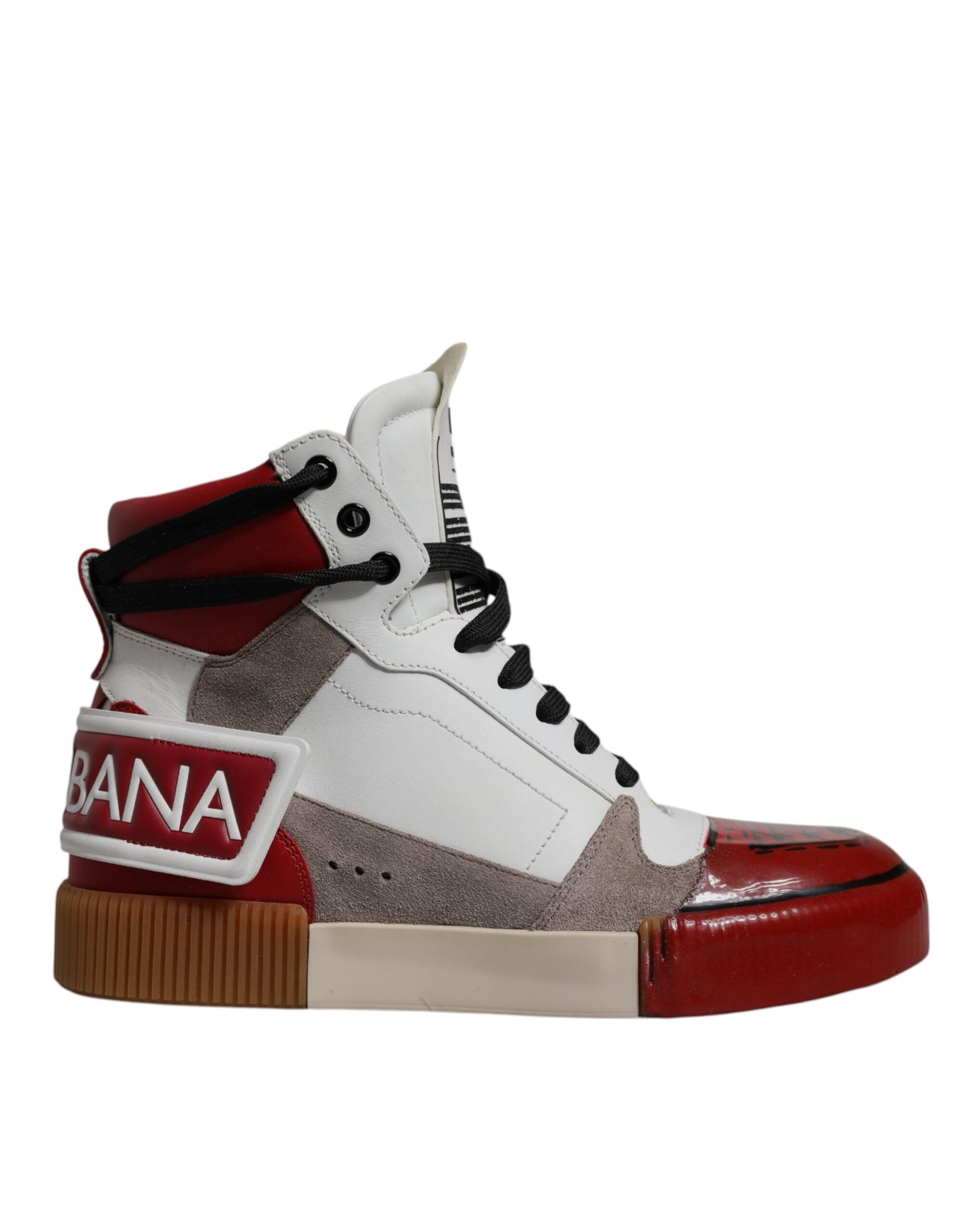 Multicolor Leather High Top Sneakers Shoes - ventzia