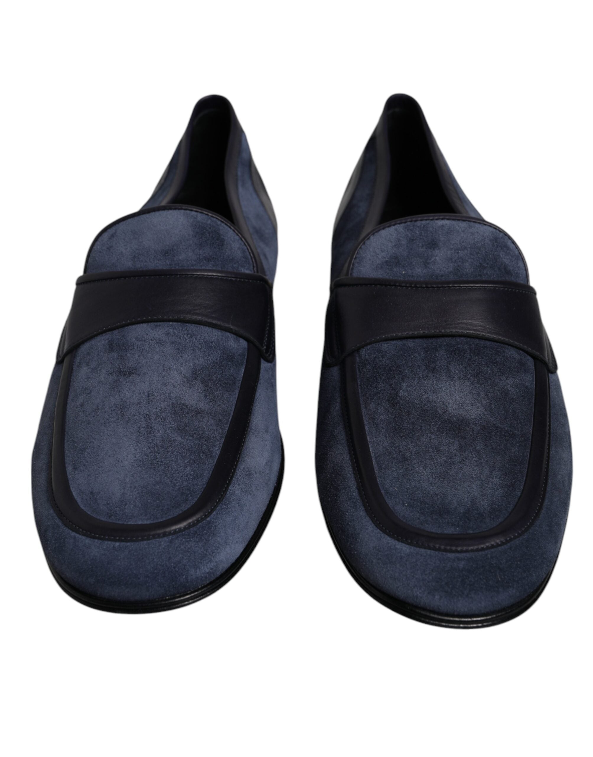 Blue Suede Leather Shoes Loafer Moccasin Shoes - ventzia