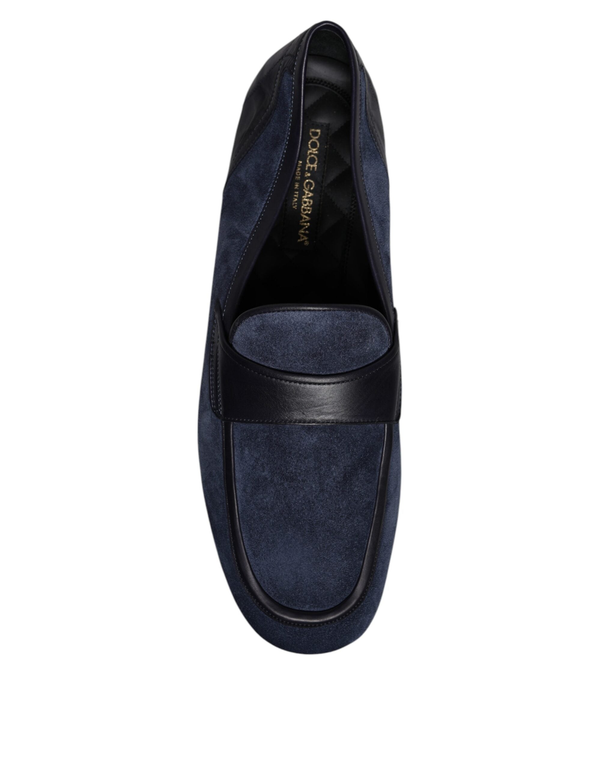 Blue Suede Leather Shoes Loafer Moccasin Shoes - ventzia