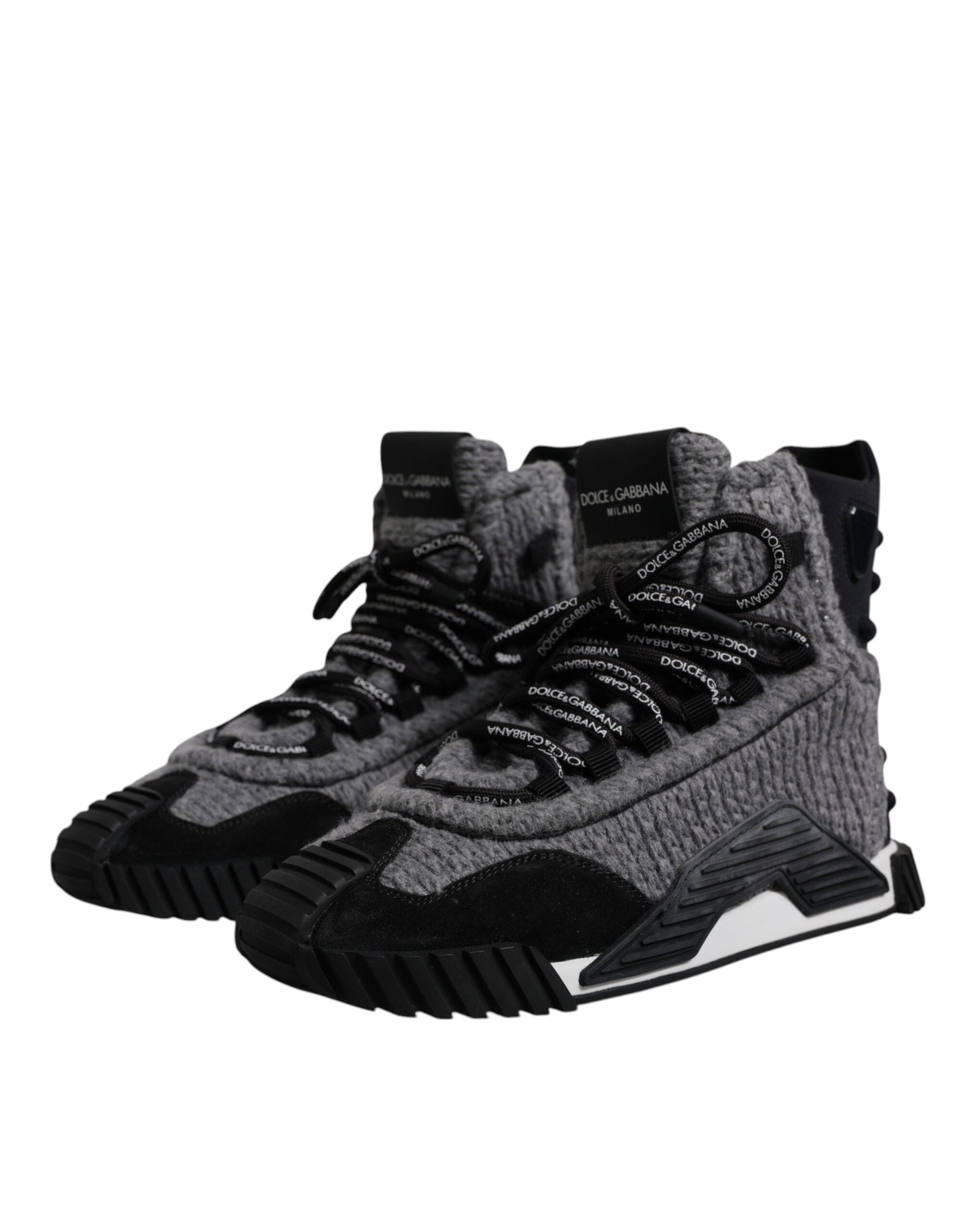 Gray Black NS1 High Top Boots Sneakers Shoes - ventzia