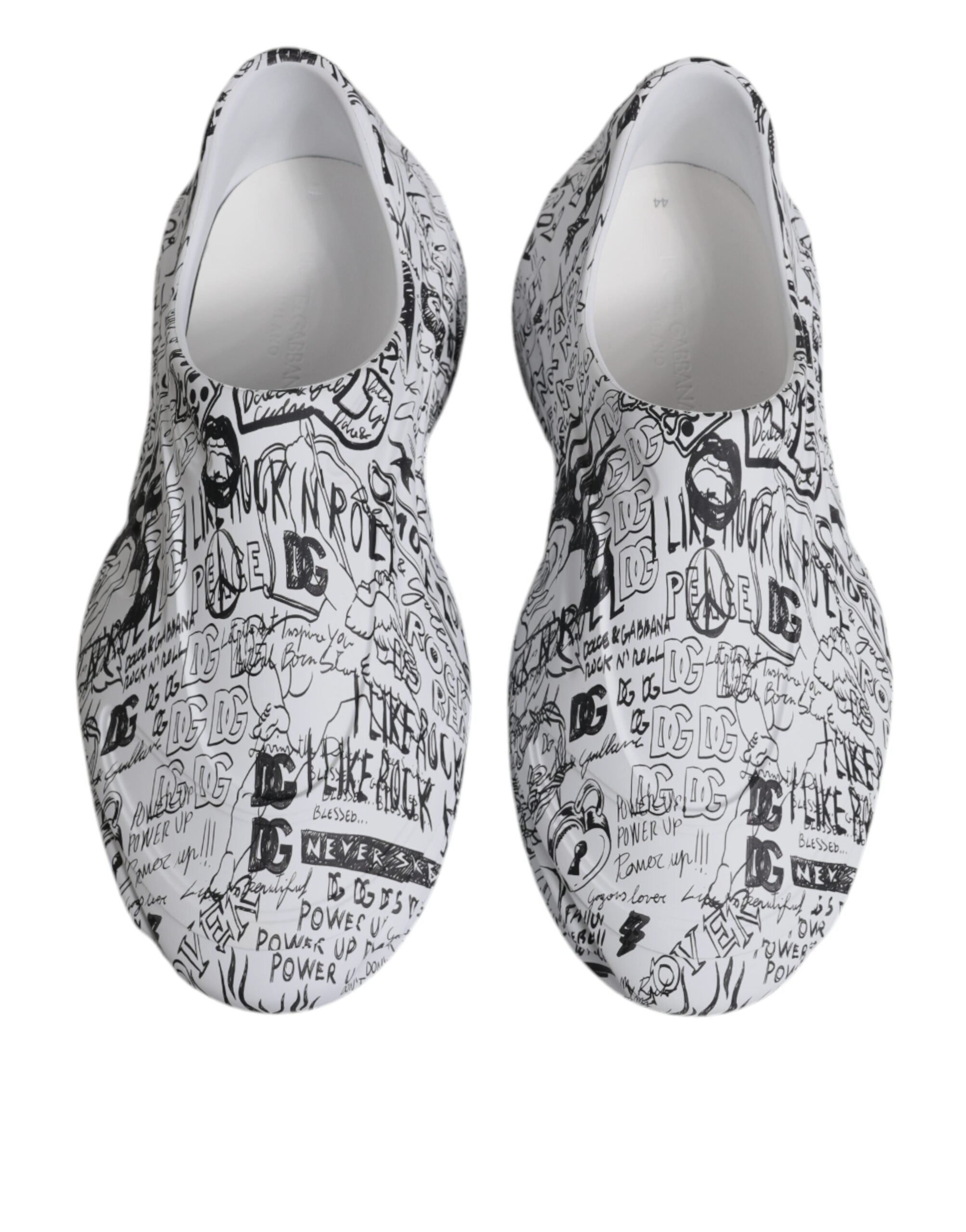 White Black Graffiti Daymaster Sneakers Shoes - ventzia