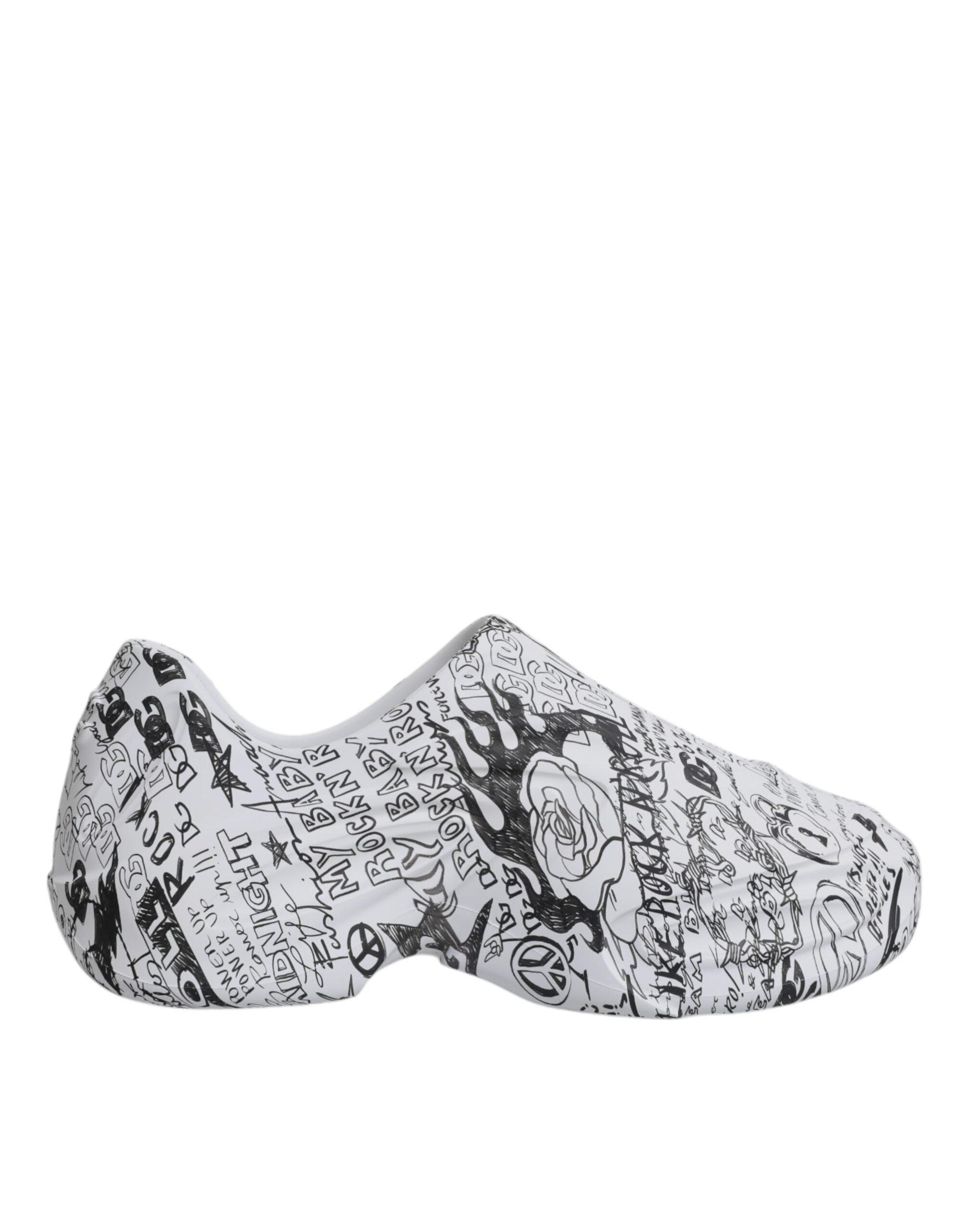 White Black Graffiti Daymaster Sneakers Shoes - ventzia