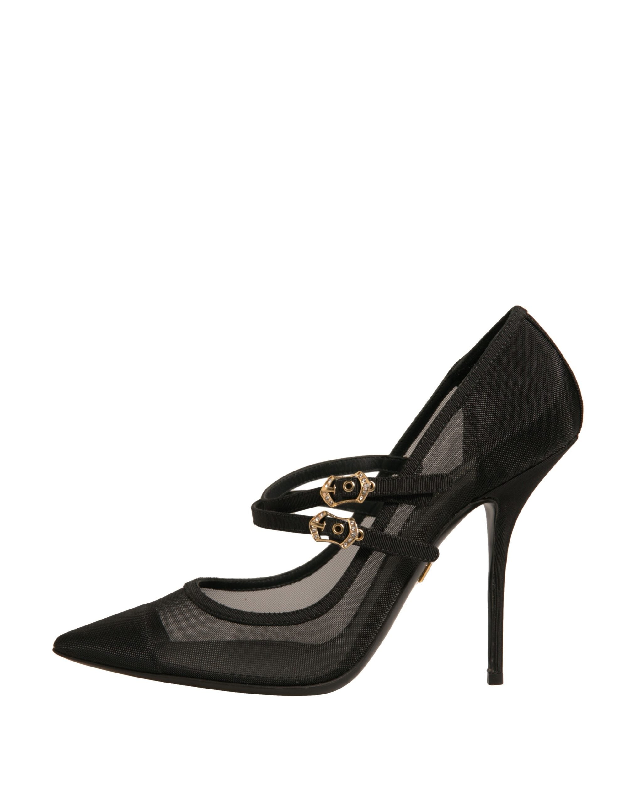 Black Mesh Mary Jane High Heels Pumps Shoes - ventzia
