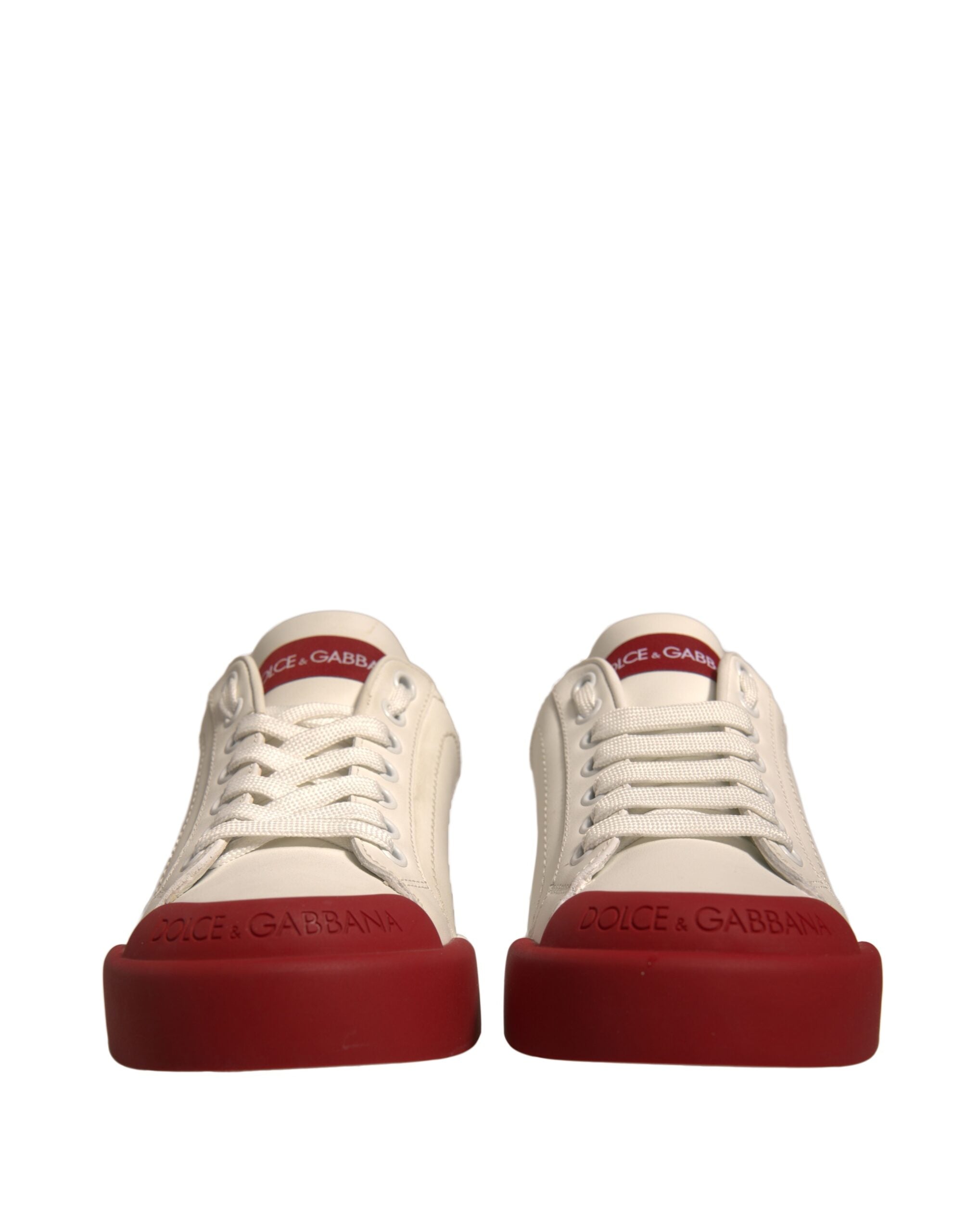 Shoes White Leather Logo Portofino Sneakers - ventzia