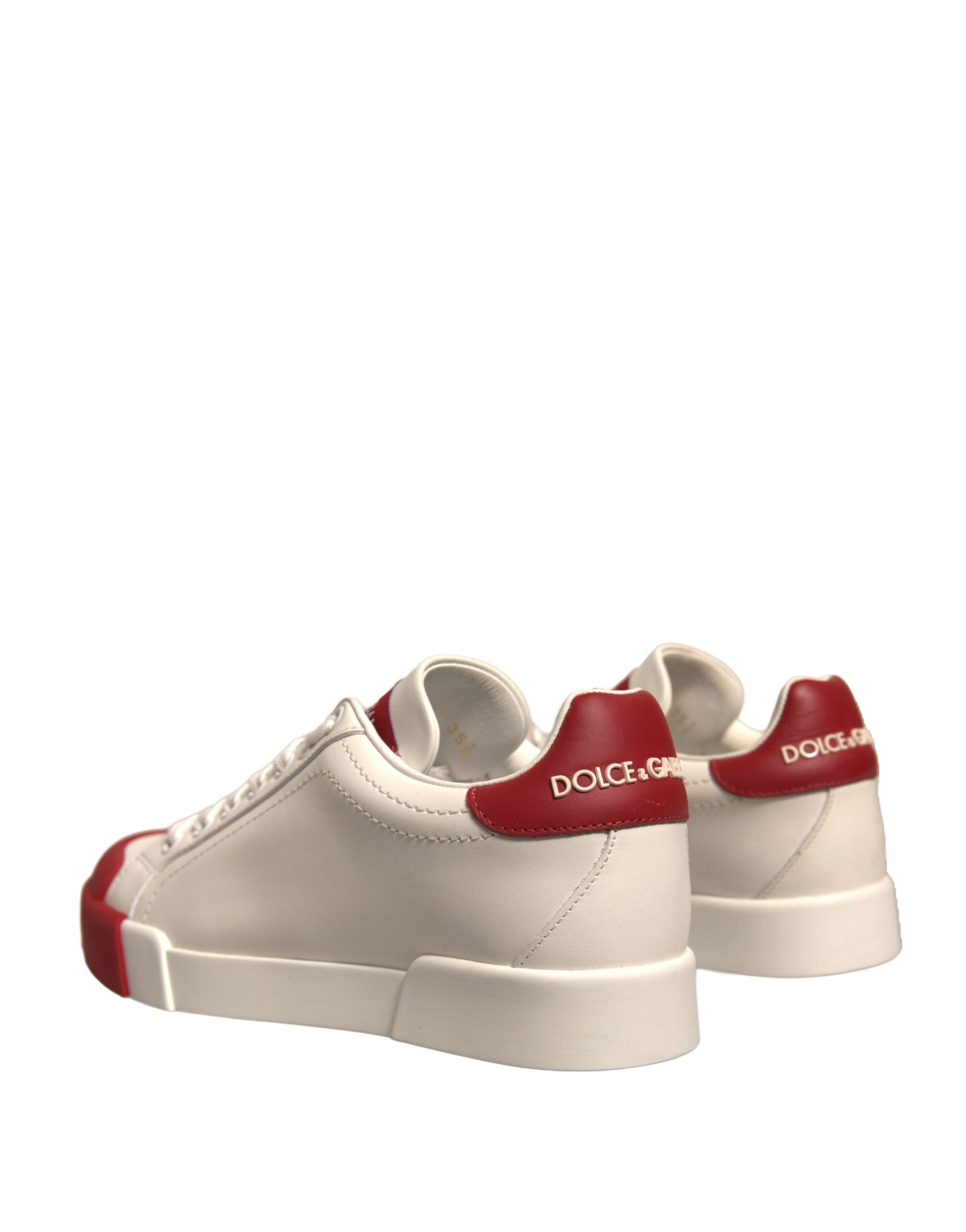 Shoes White Leather Logo Portofino Sneakers - ventzia