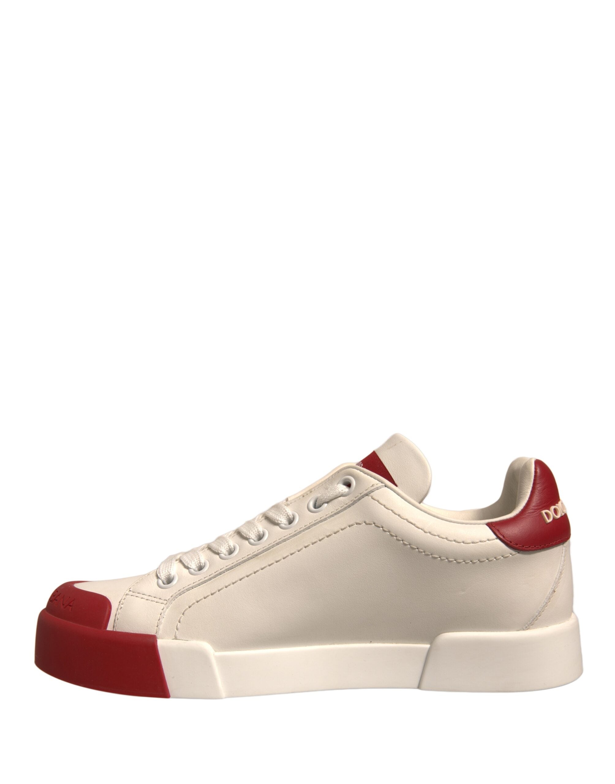 Shoes White Leather Logo Portofino Sneakers - ventzia