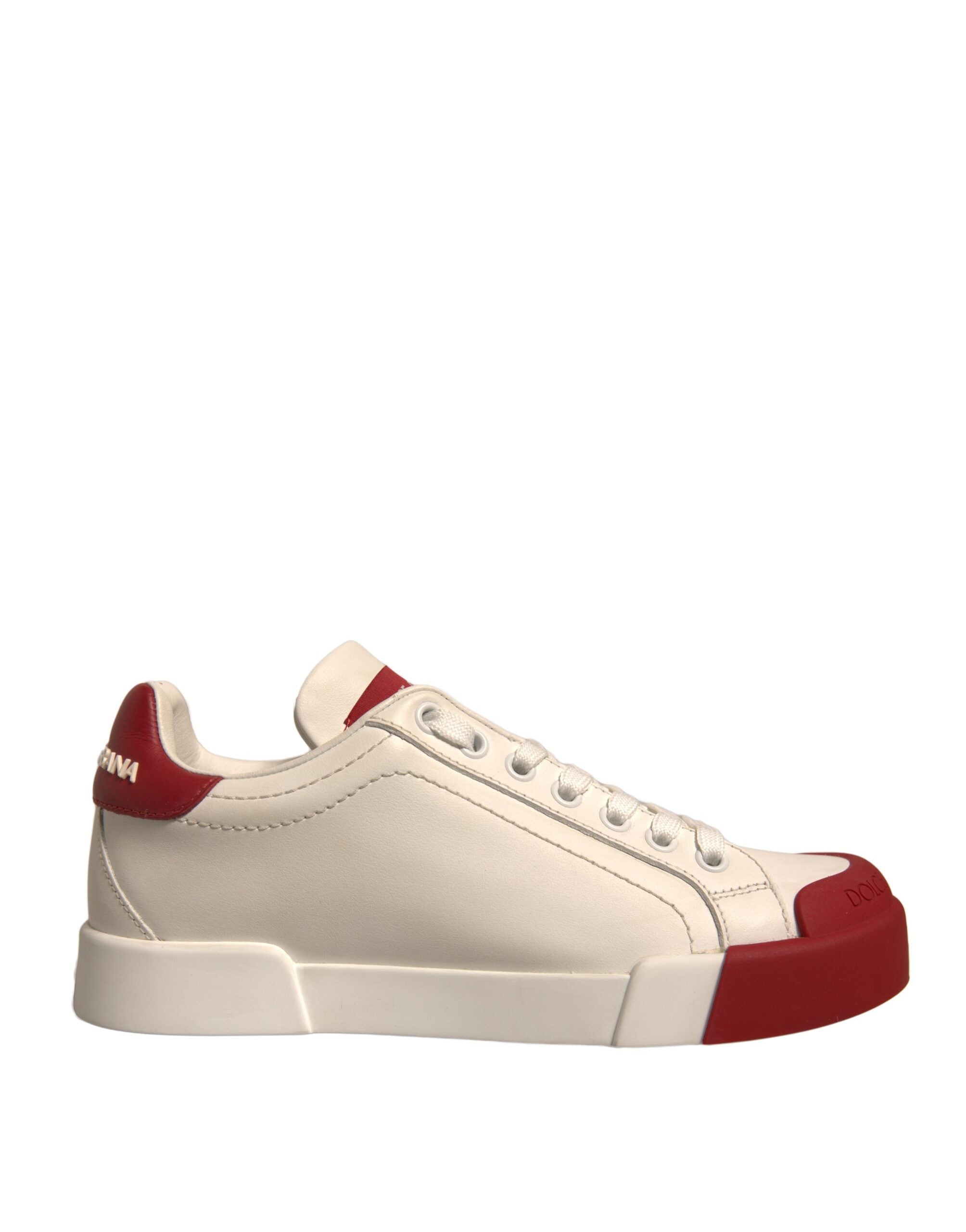 Shoes White Leather Logo Portofino Sneakers - ventzia