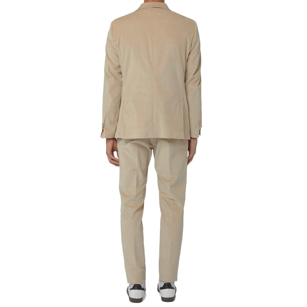 Beige Cotton Suit - ventzia