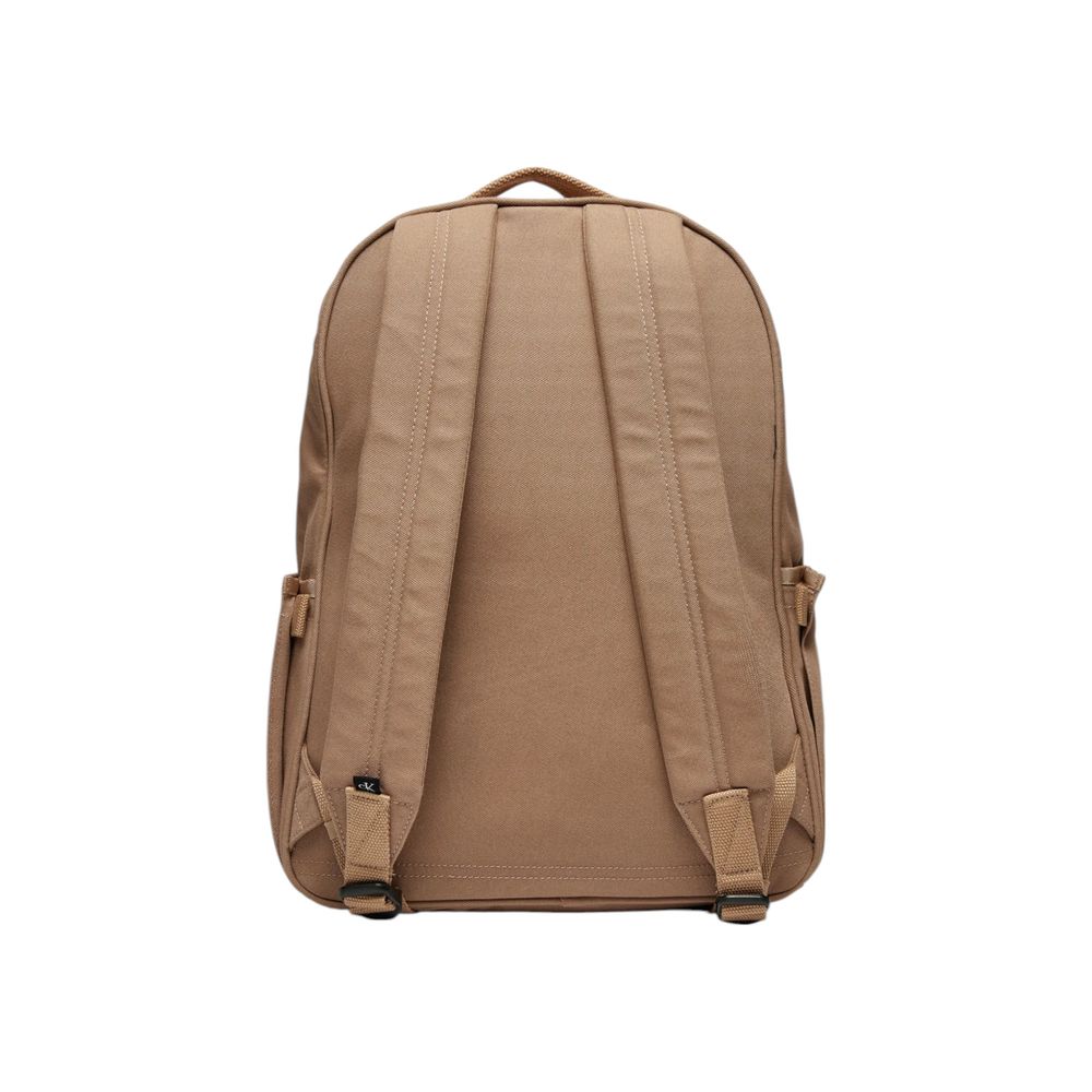 Beige Recycled Polyester Backpack - ventzia