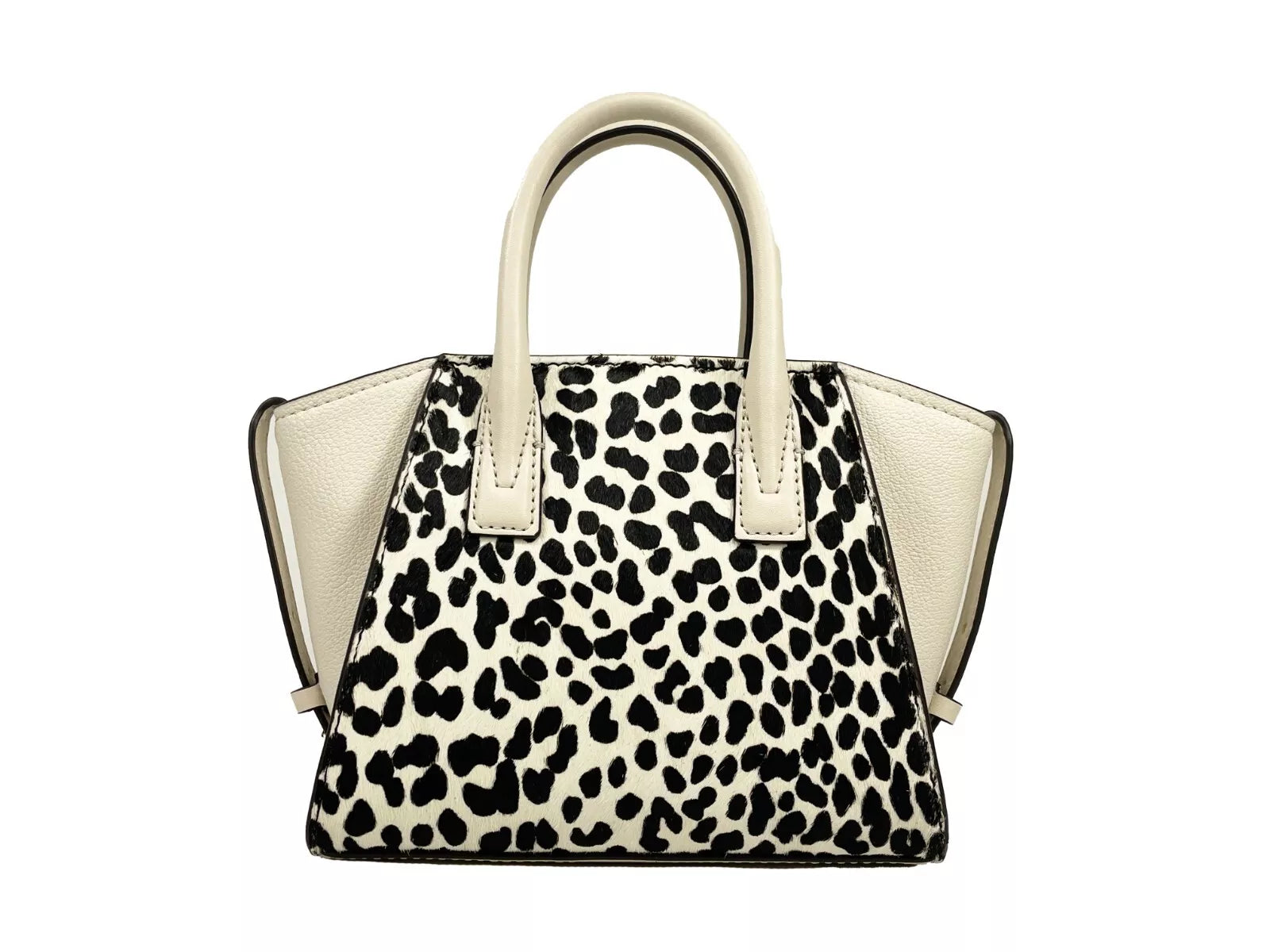 Avril XS Cream Cheetah Satchel Crossbody Bag Purse - ventzia
