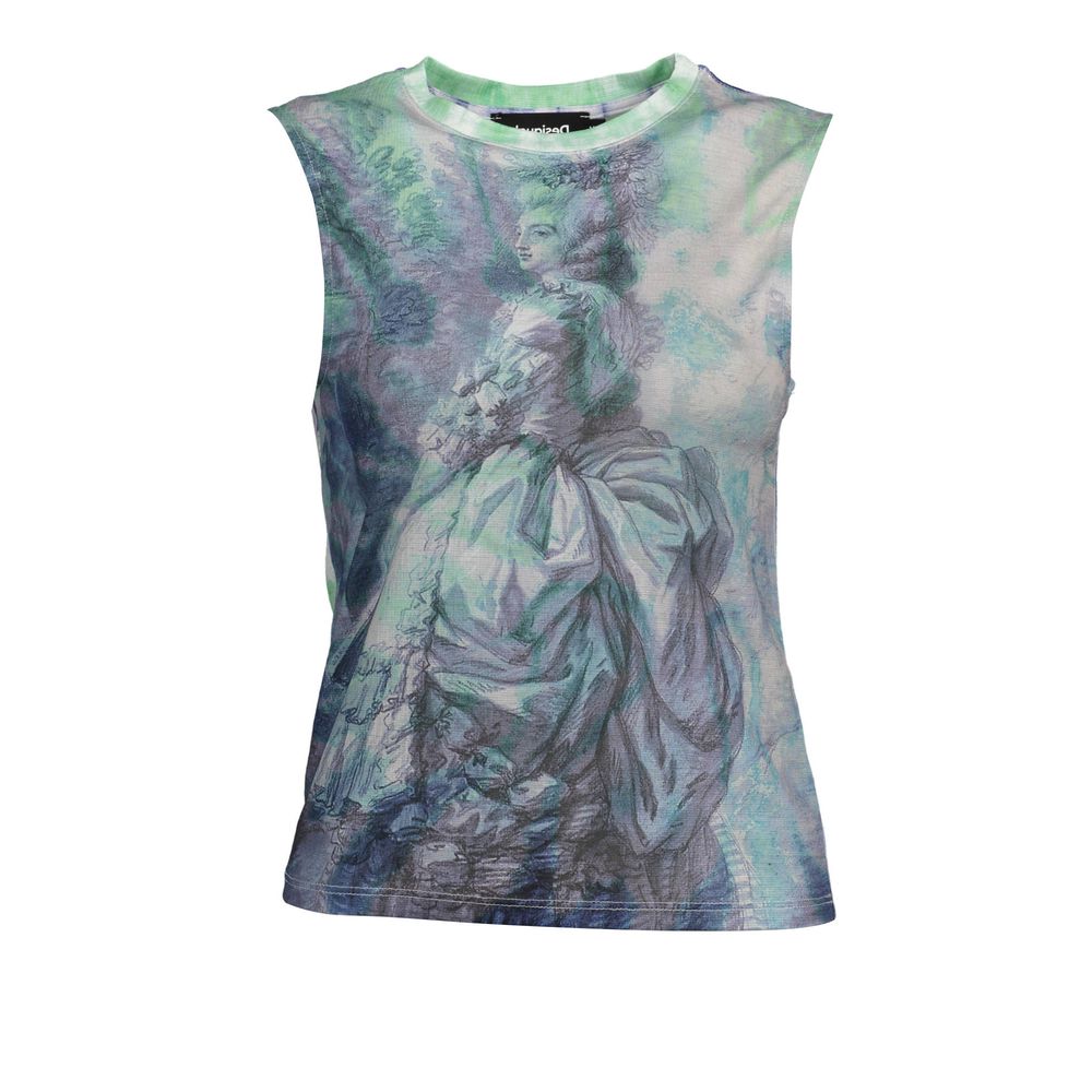 Light Blue Polyester Women Top - ventzia