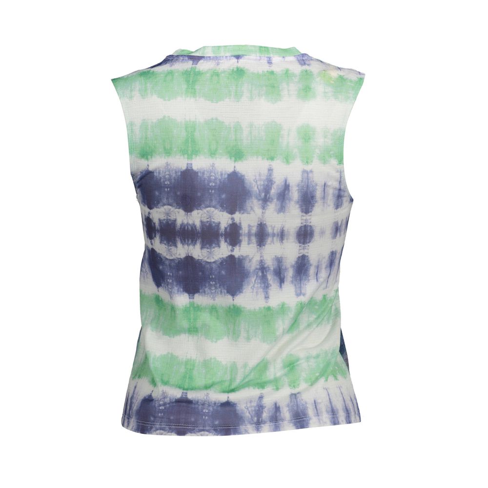 Light Blue Polyester Women Top - ventzia