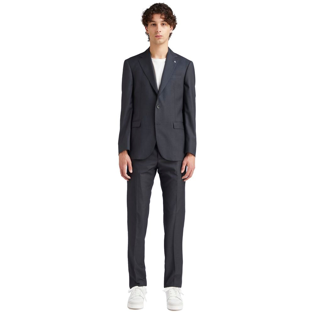 Gray Polyester Suit - ventzia