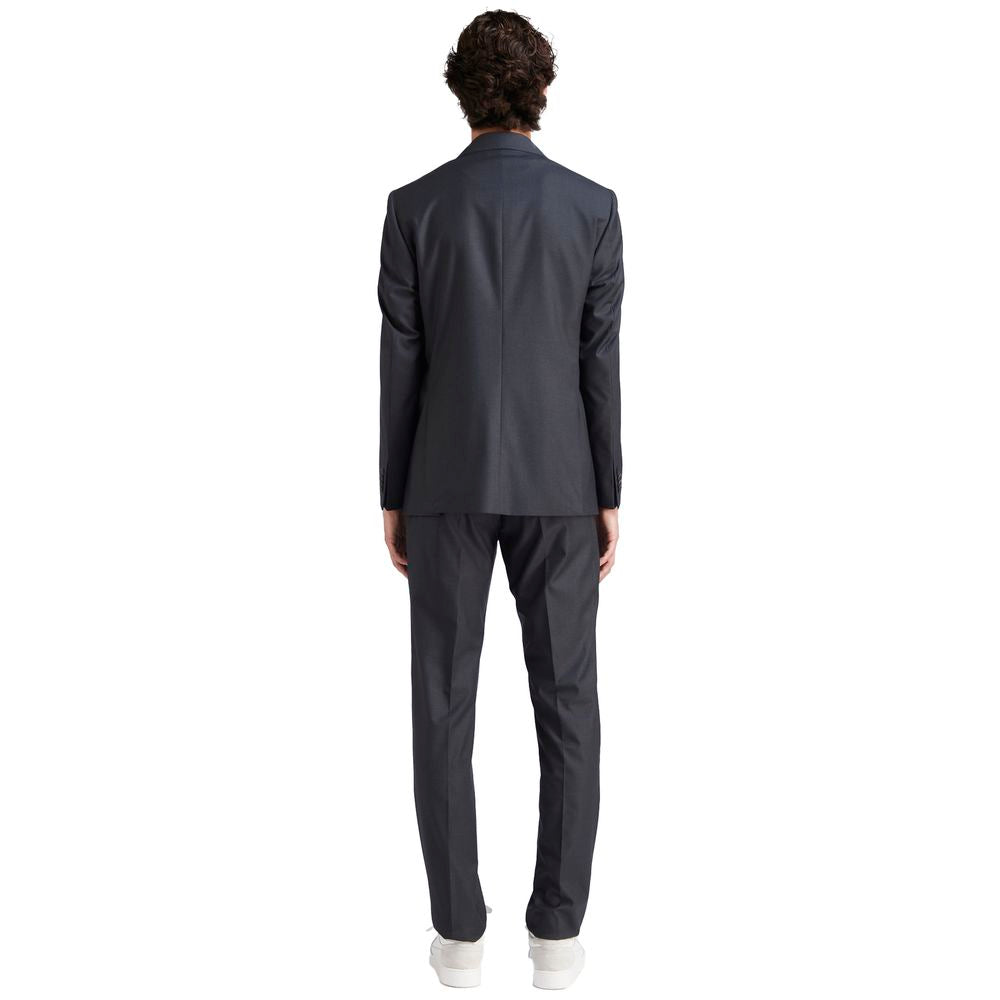 Gray Polyester Suit - ventzia