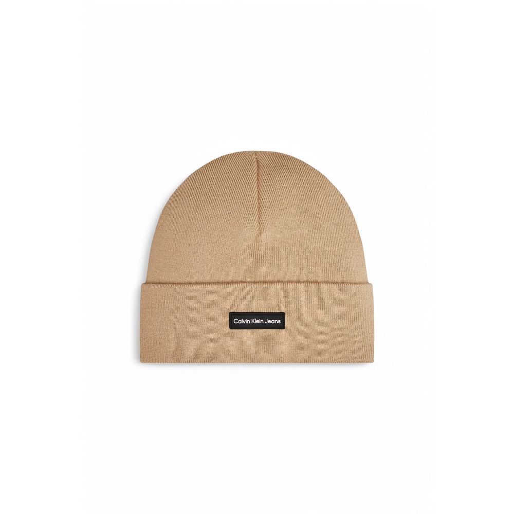 Beige Recycled Polyester Caps Baseball Hat