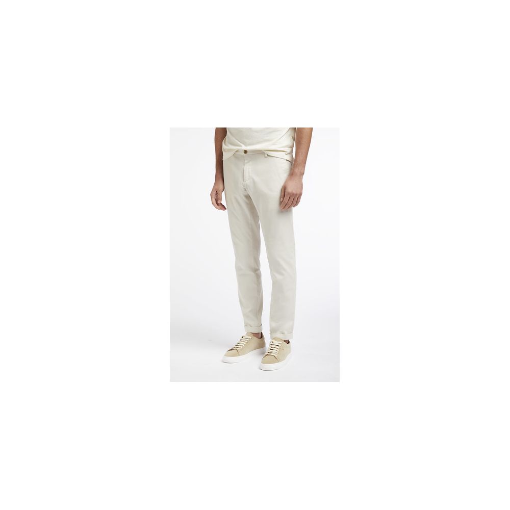 Beige Cotton Jeans & Pant - ventzia