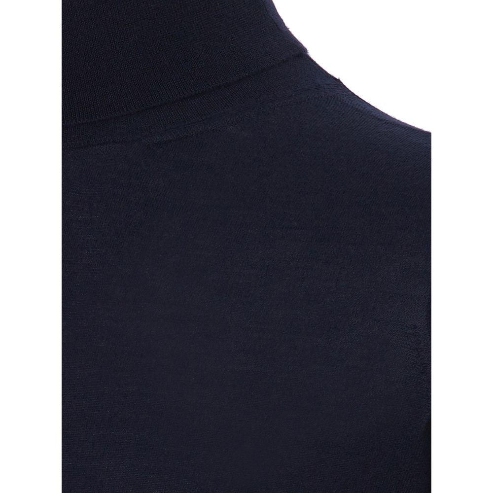 Blue Cashmere Turtleneck - ventzia