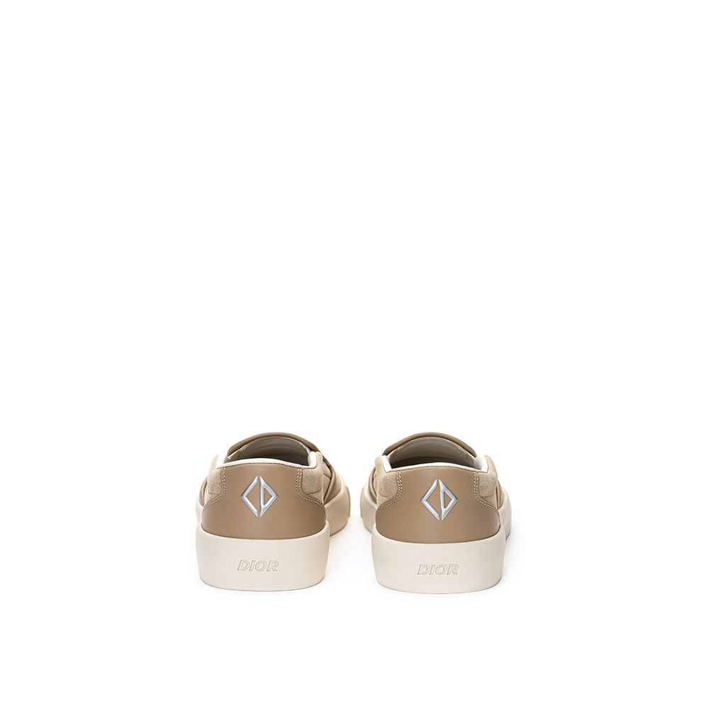 Beige Leather Sneaker - ventzia
