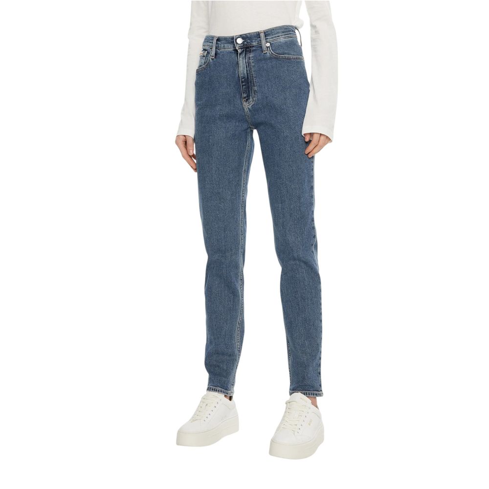 Blue Cotton Mom Jean - ventzia