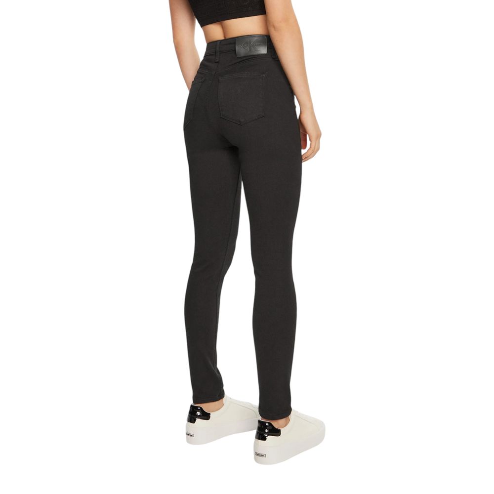 Black Cotton Skinny Jean - ventzia