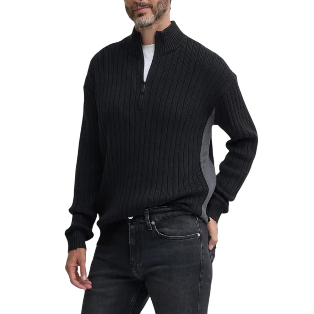 Black Cotton Cardigan - ventzia