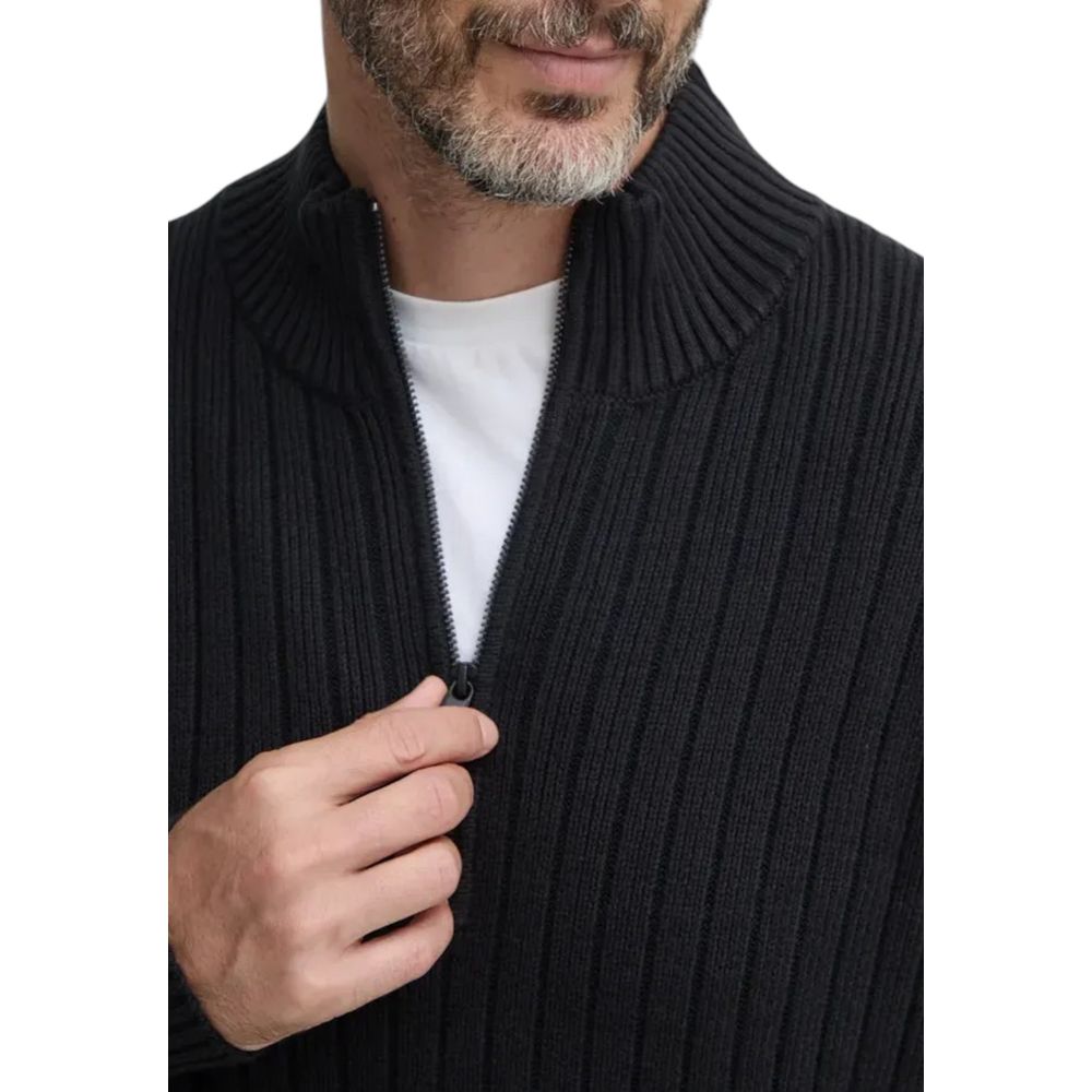Black Cotton Cardigan - ventzia