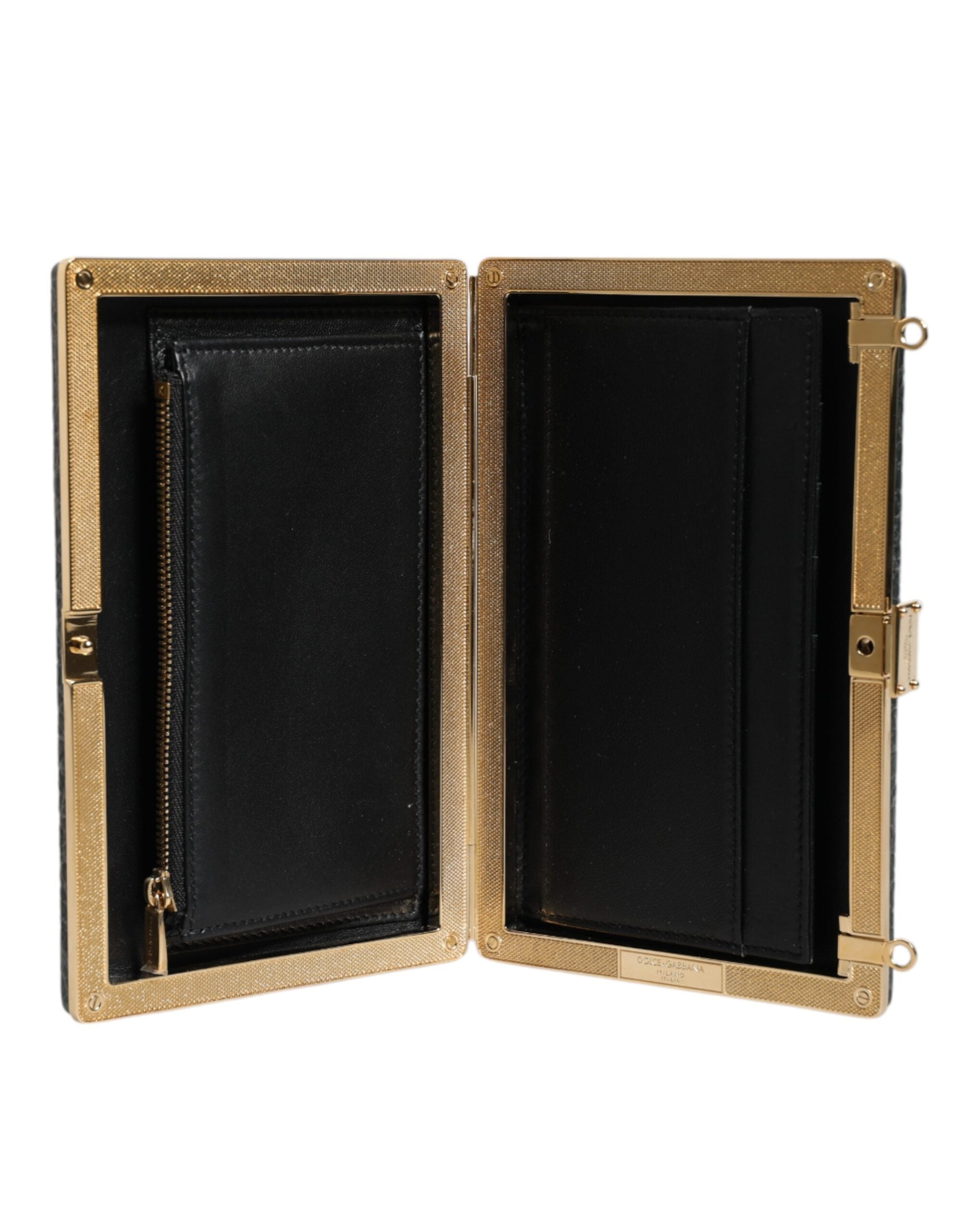Black Leather Clutch Evening Crossbody Bag - ventzia