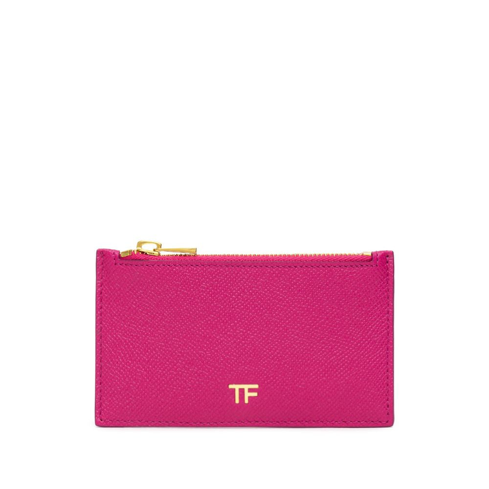 Fuchsia Leather Cardholder - ventzia