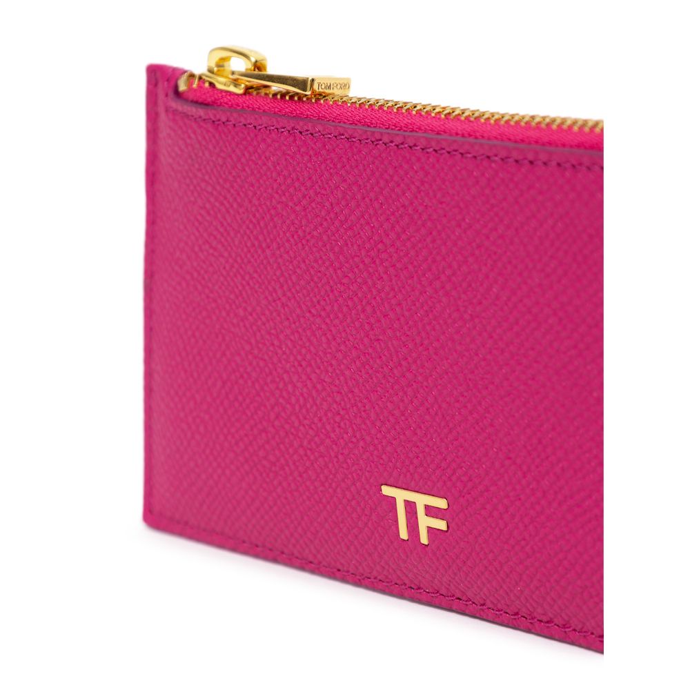 Fuchsia Leather Cardholder - ventzia