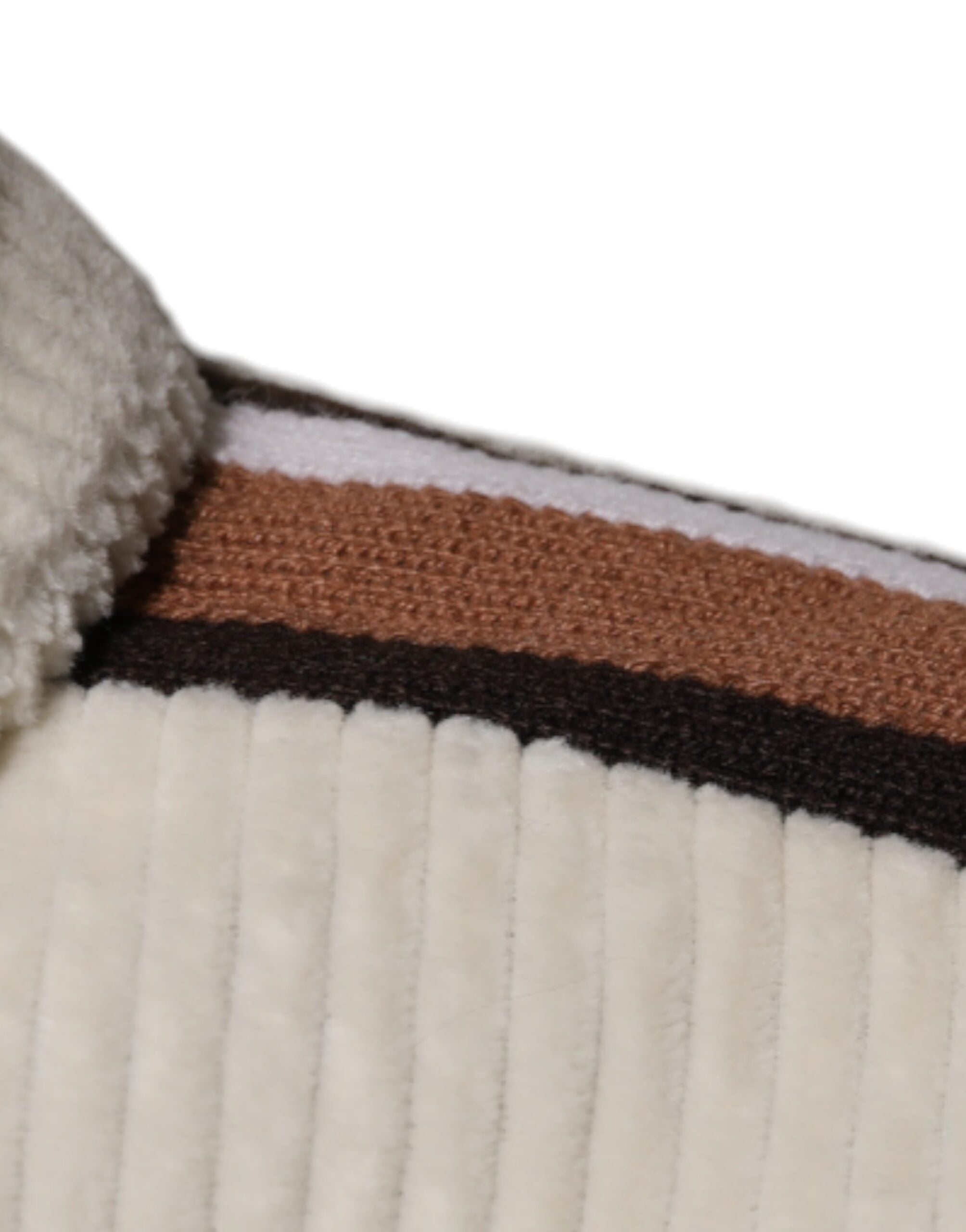 Beige Logo Applique Cotton Corduroy Full Zip Jacket - ventzia