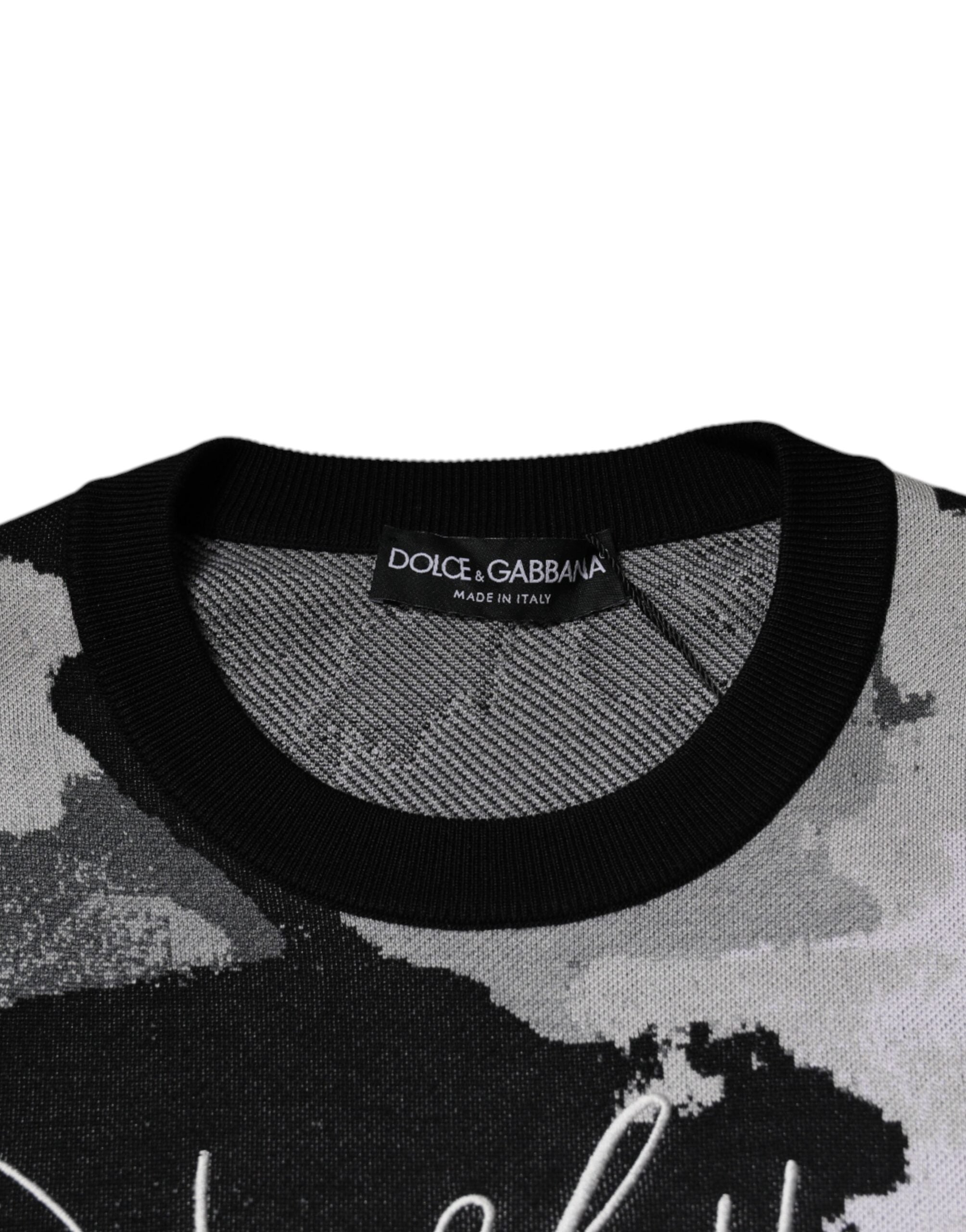 Multicolor Camouflage Crew Neck Men Pullover Sweater - ventzia